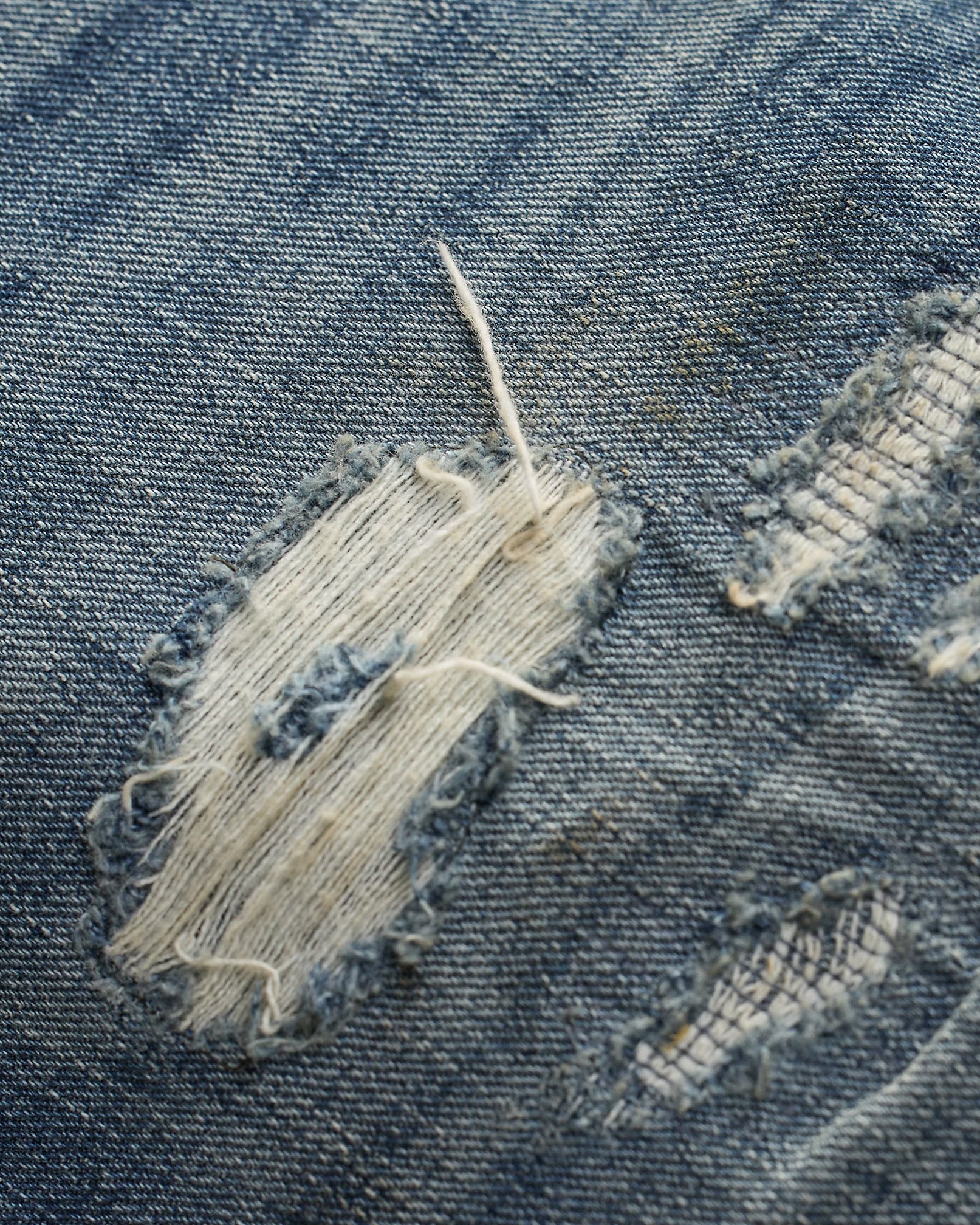 RRL Straight Fit Brayton Distressed Jean