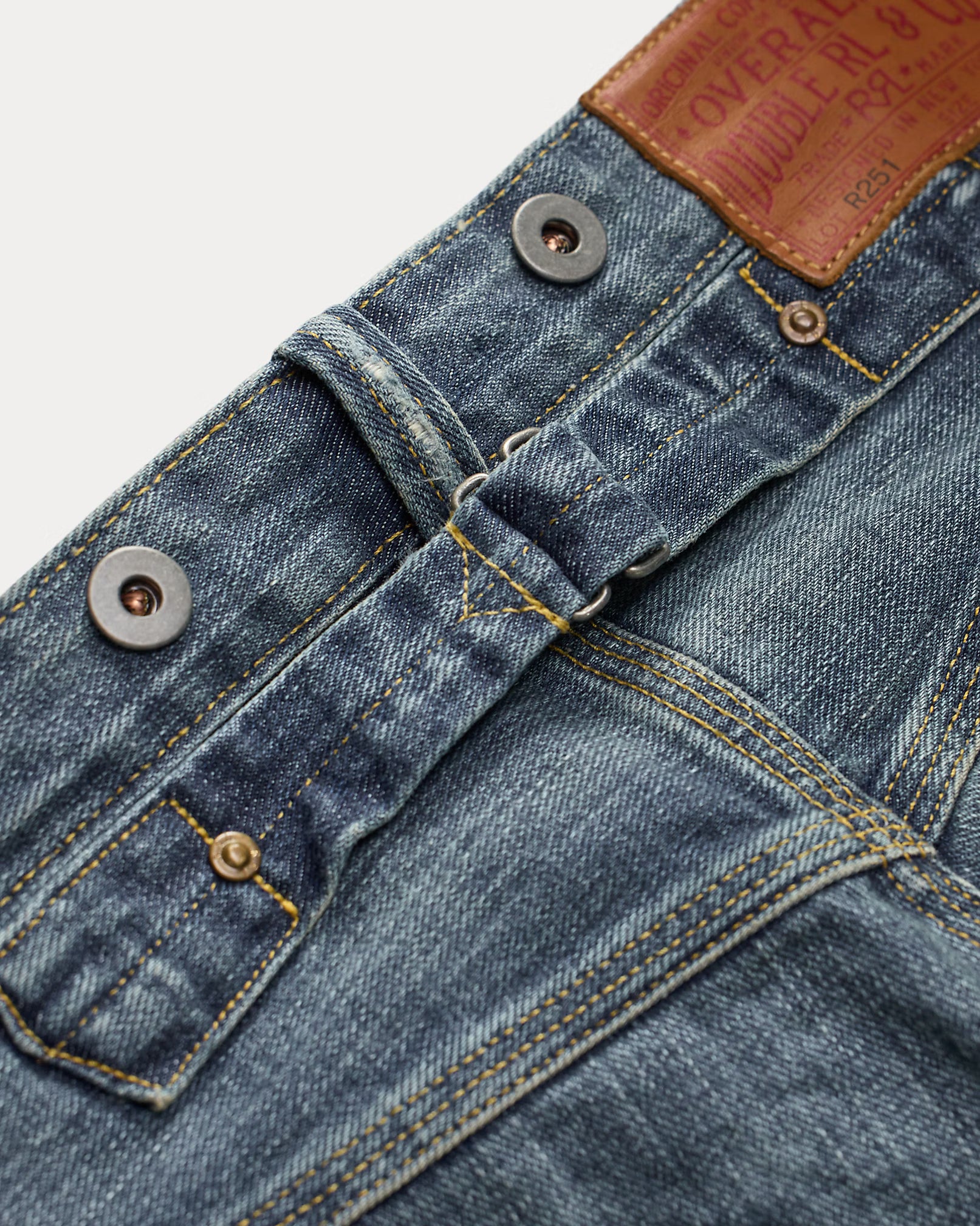 RRL Straight Fit Brayton Distressed Jean