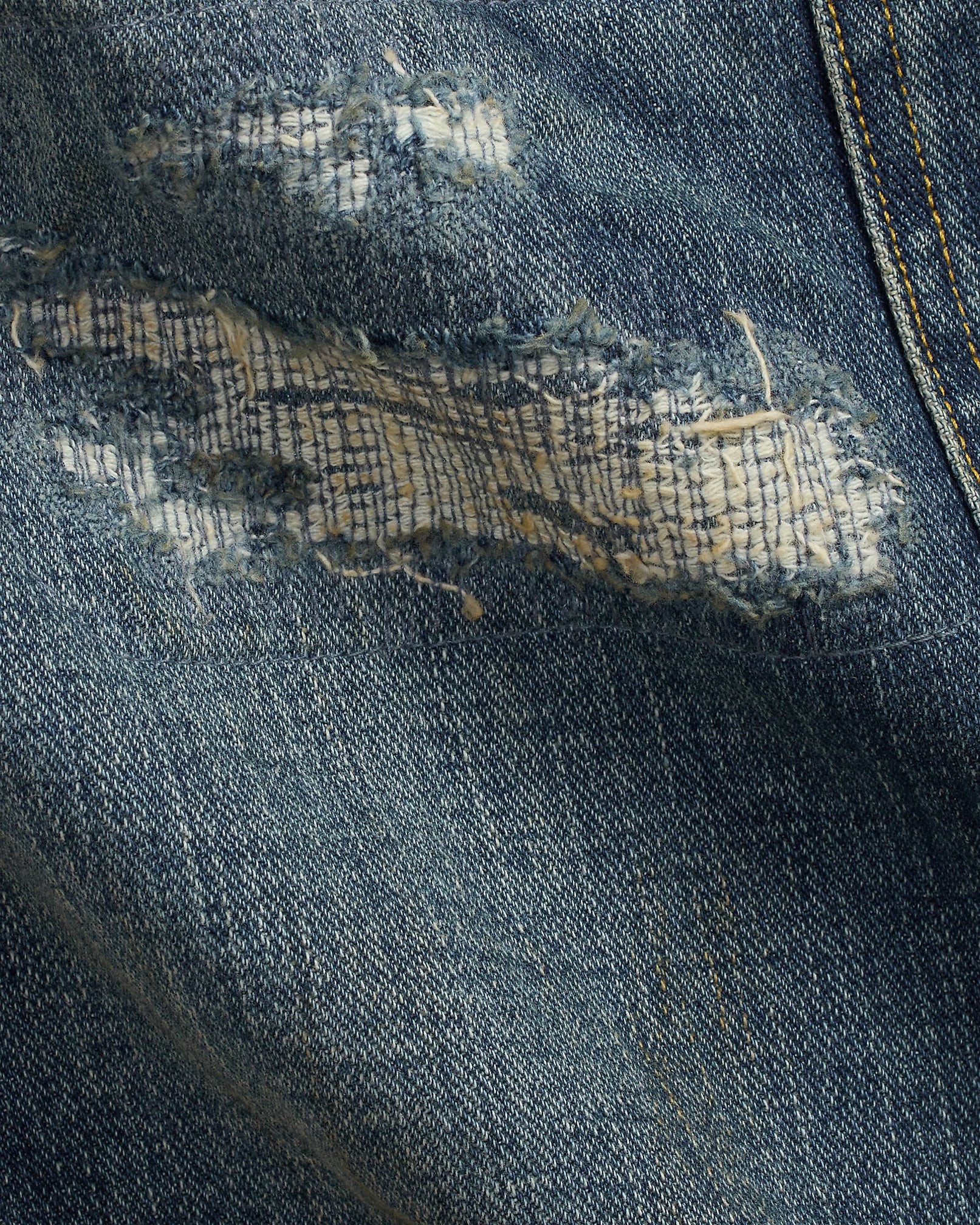 RRL Straight Fit Brayton Distressed Jean