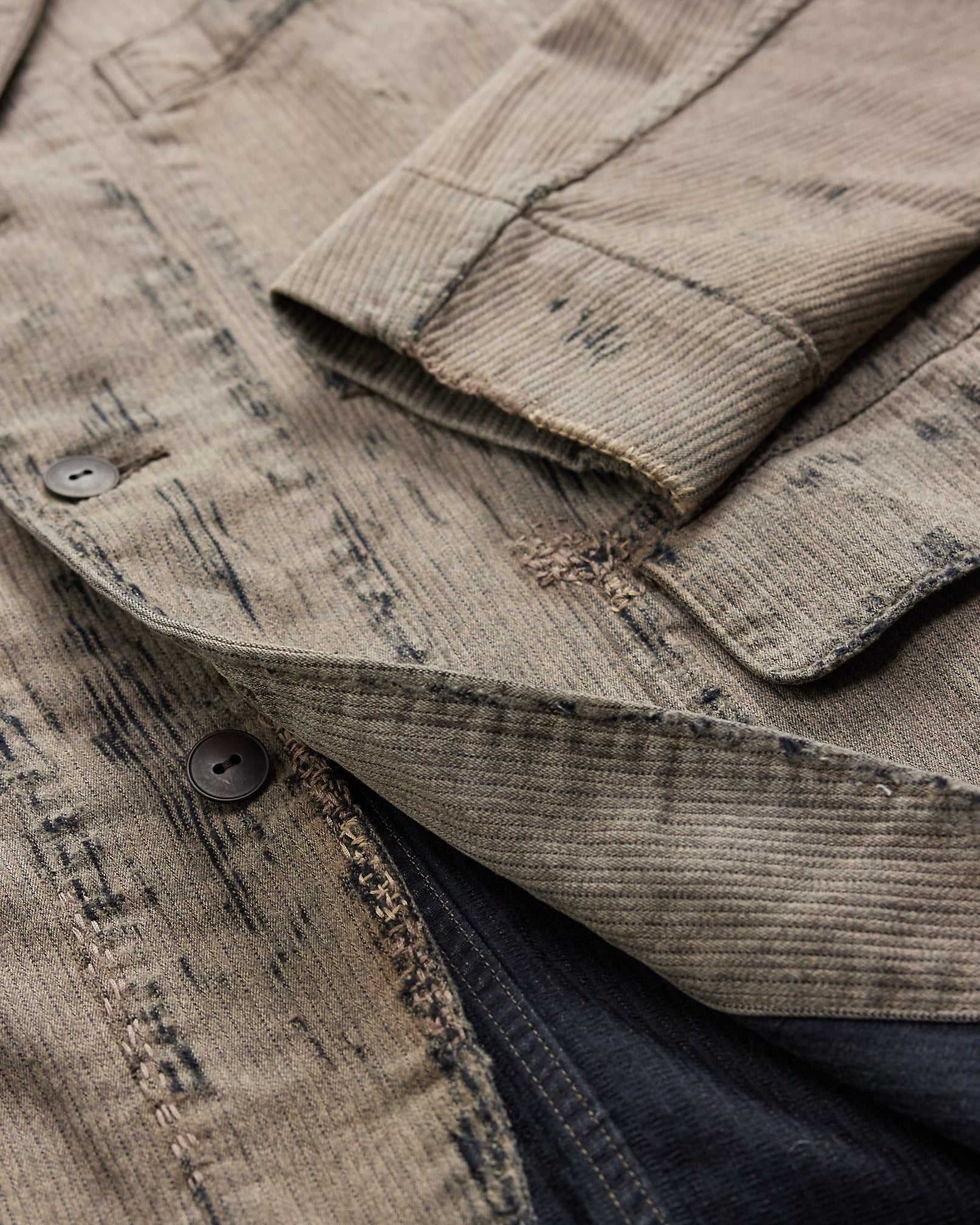 RRL Unconstructed Repaired Jaspé Sport Coat
