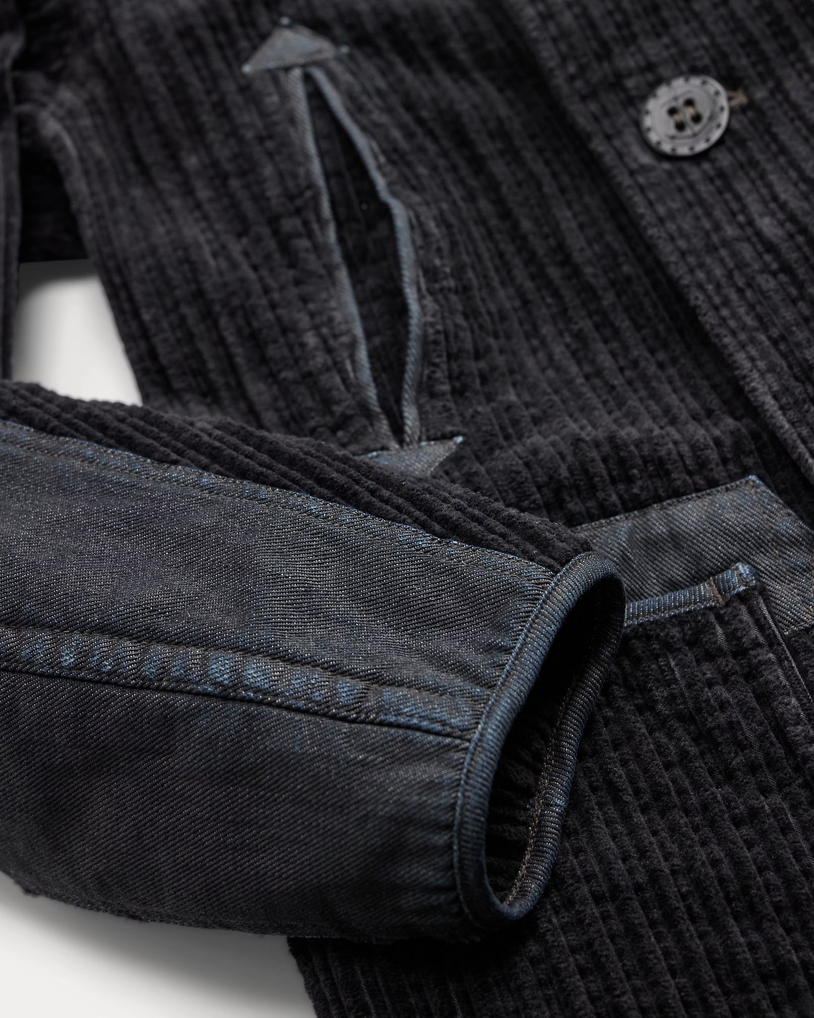 RRL Denim-Trim Corudory Peacoat