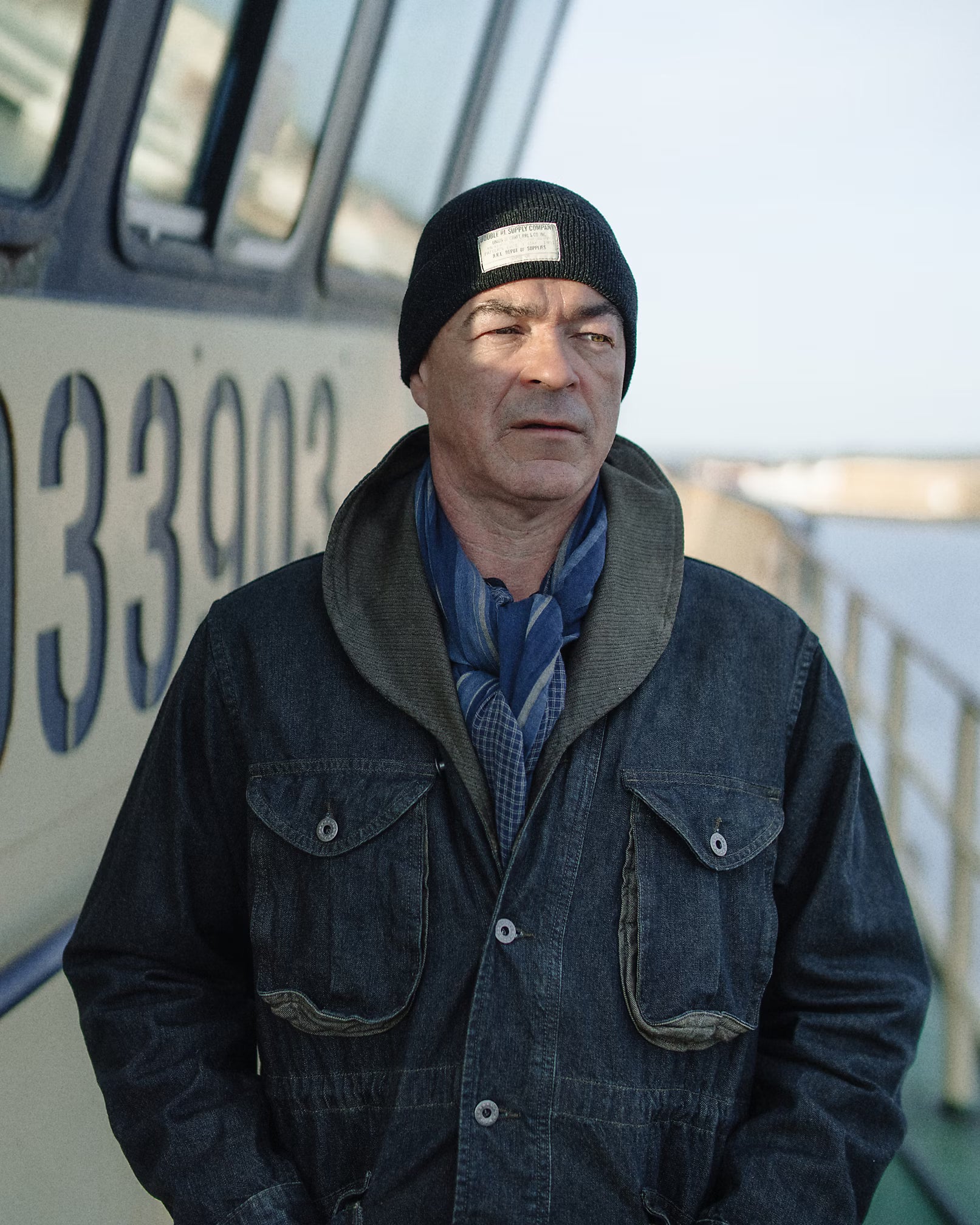RRL Indigo Cotton-Linen Denim Field Coat