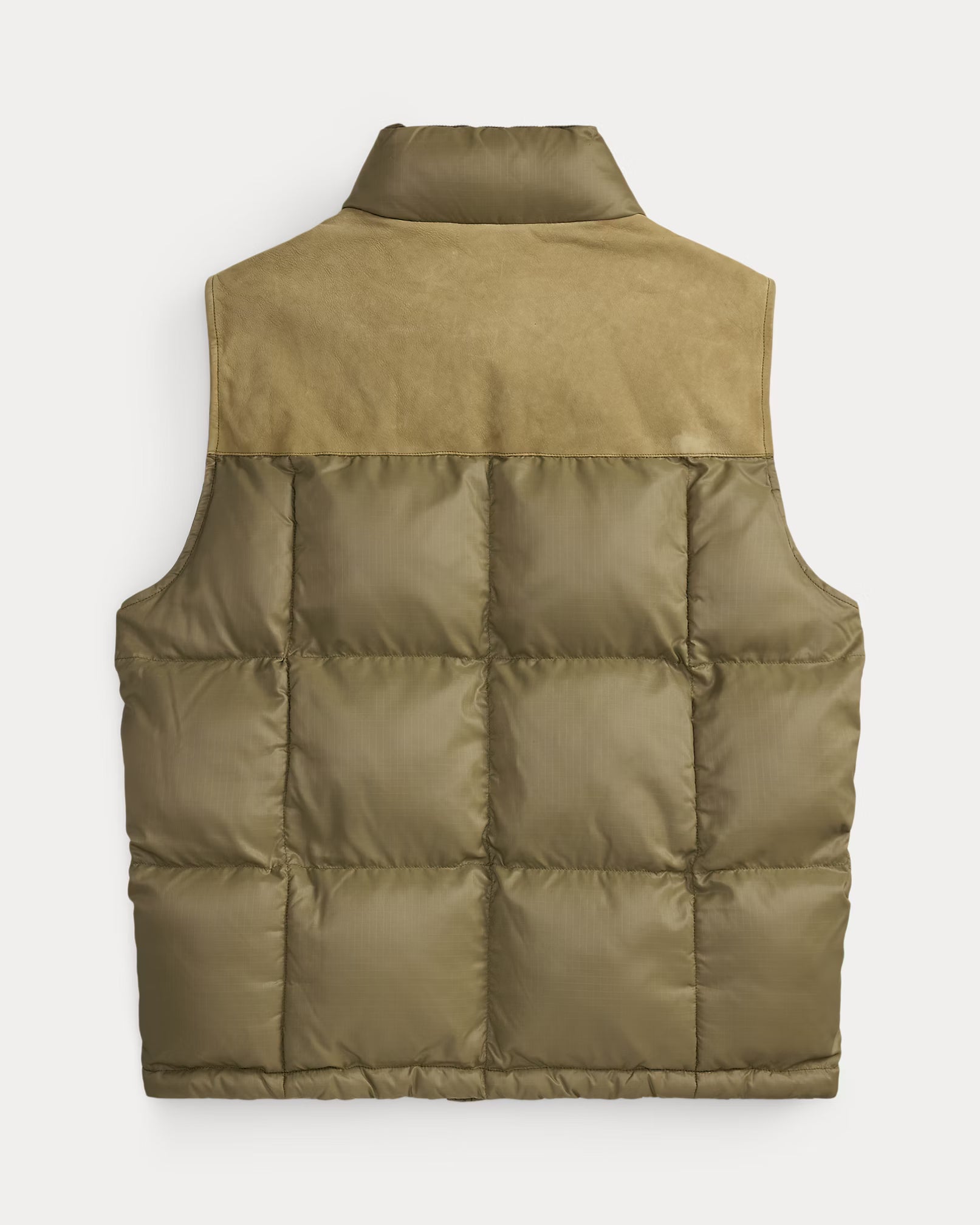 RRL Leather-Yoke Quilted Ripstop Vest