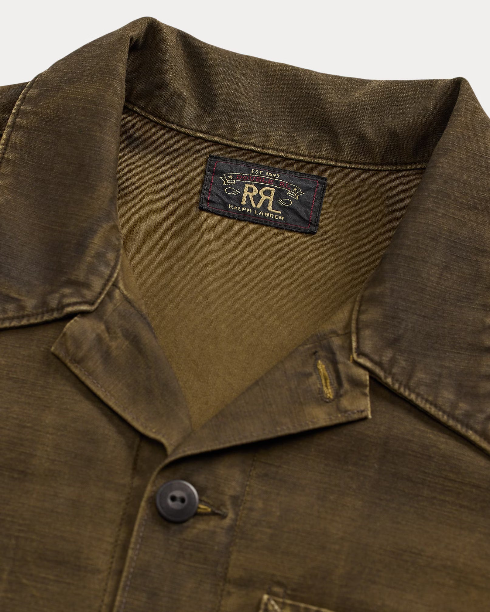 RRL Reverse-Sateen Overshirt - Washed Brown