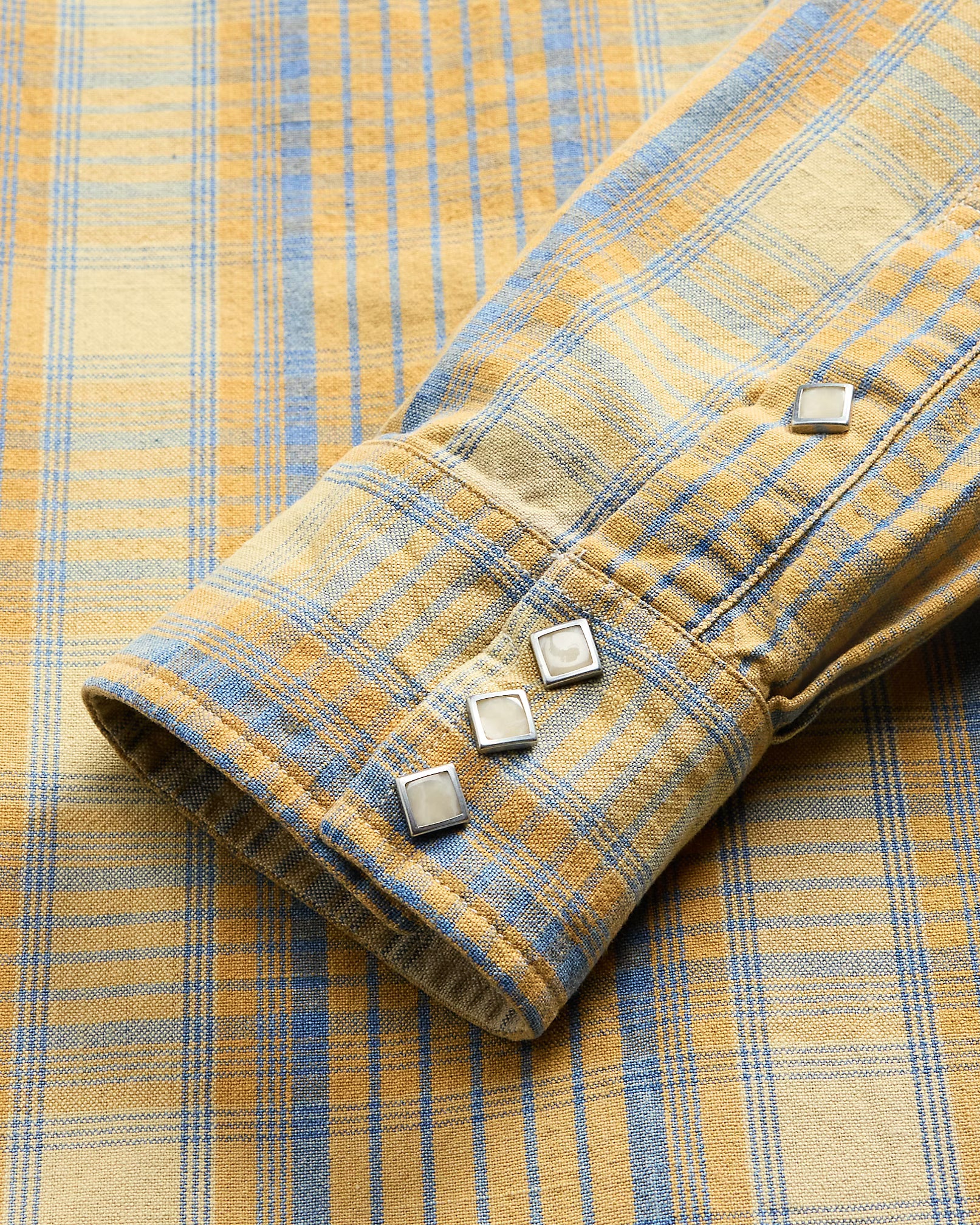 RRL Slim Fit Plaid Western Shirt