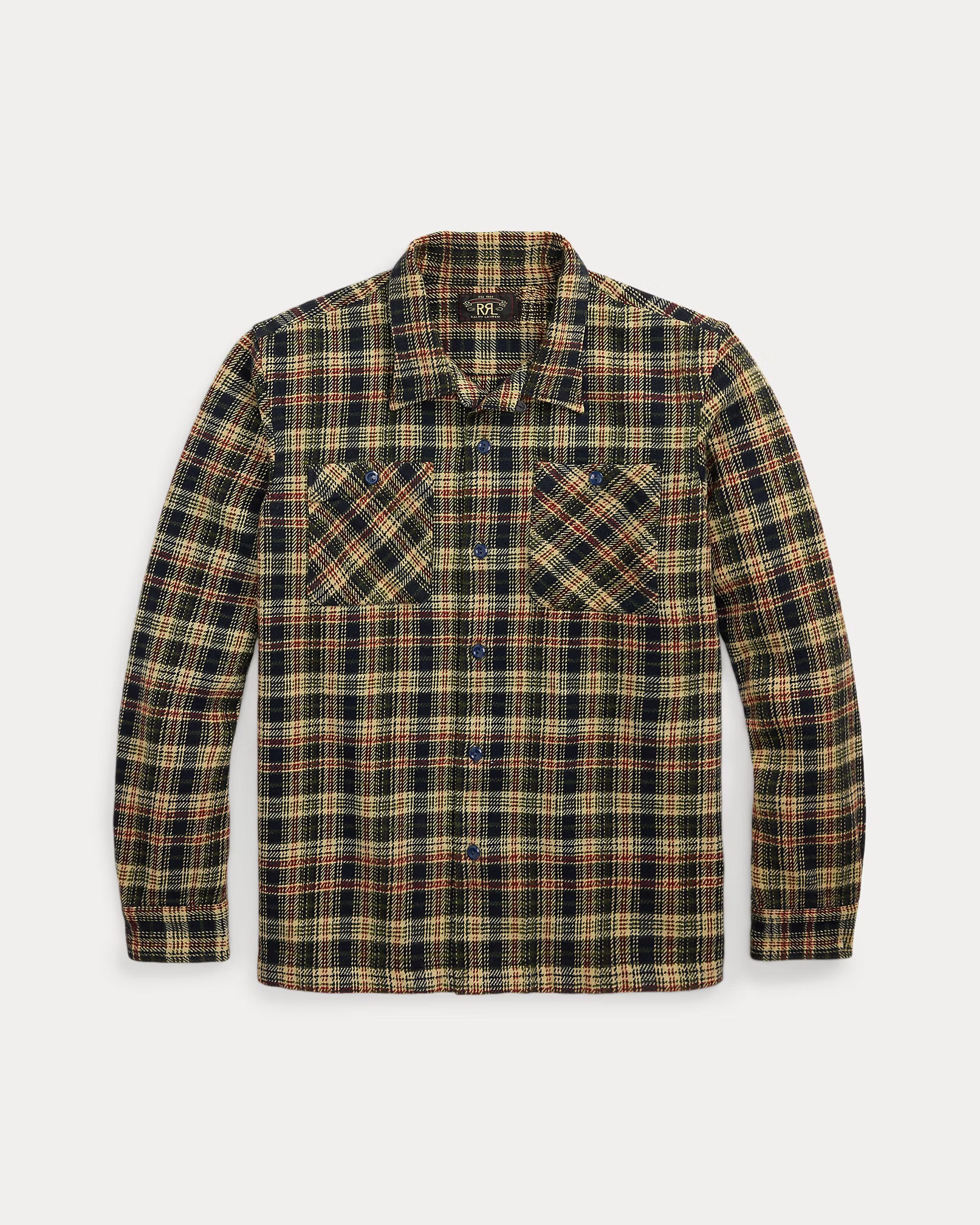 RRL Plaid Twill Camp Shirt