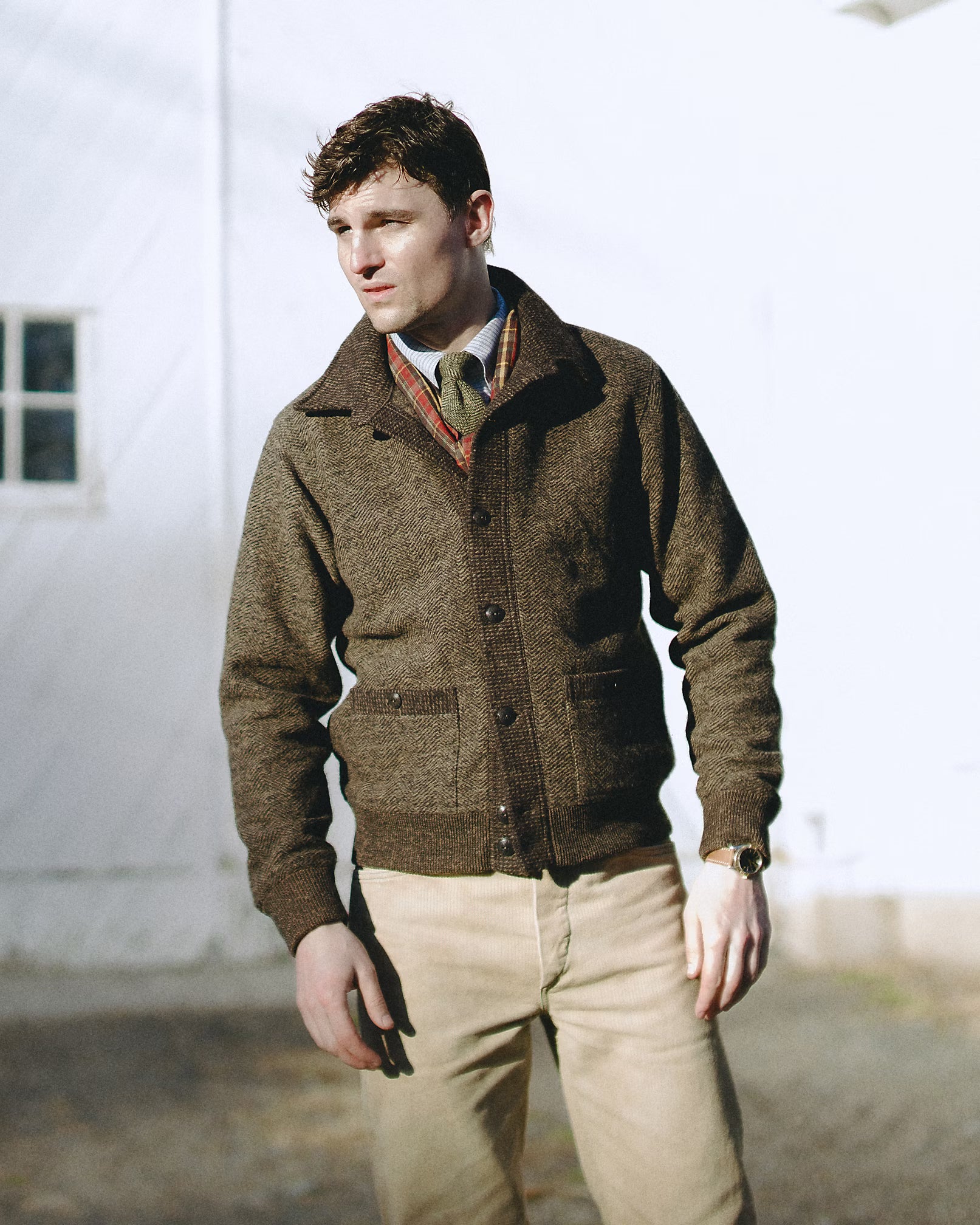 RRL Double-Knit Tweed Cardigan