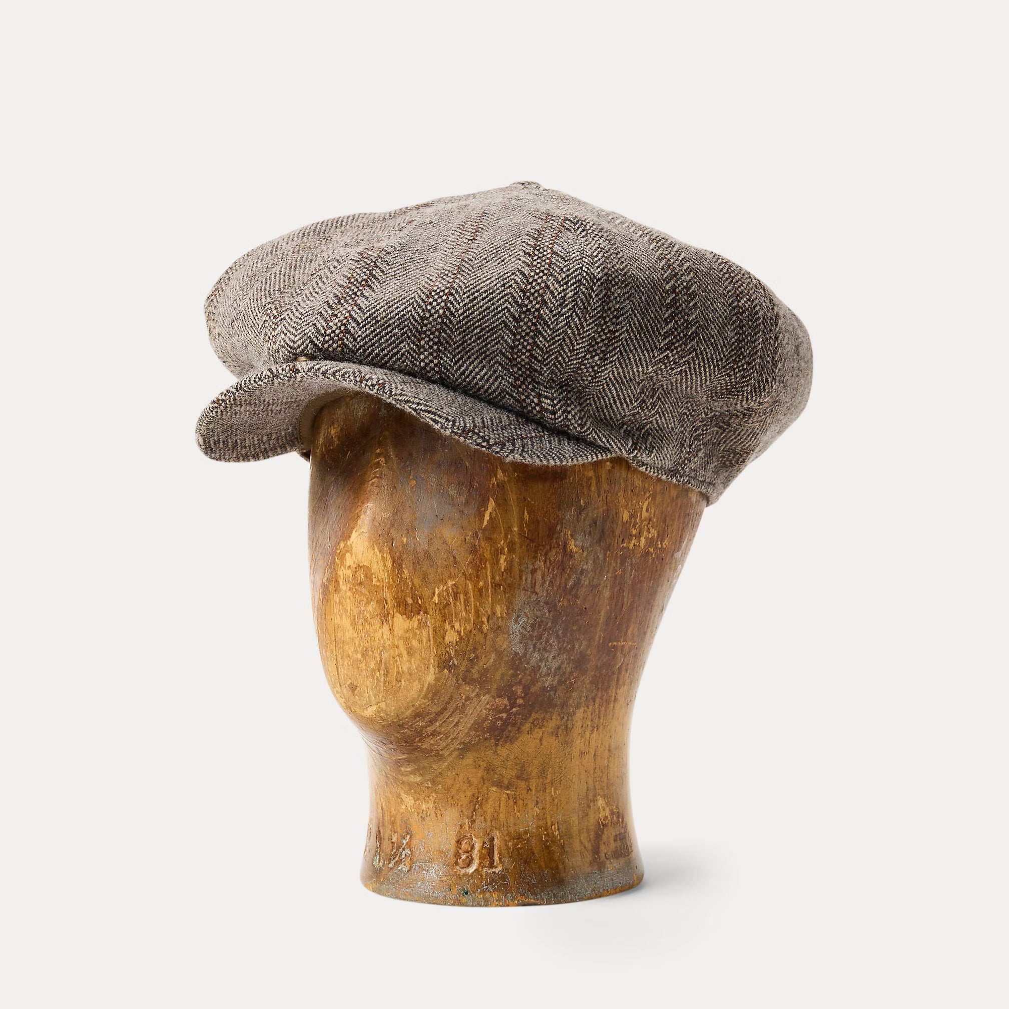 RRL Wool-Cotton Herringbone Newsboy Cap