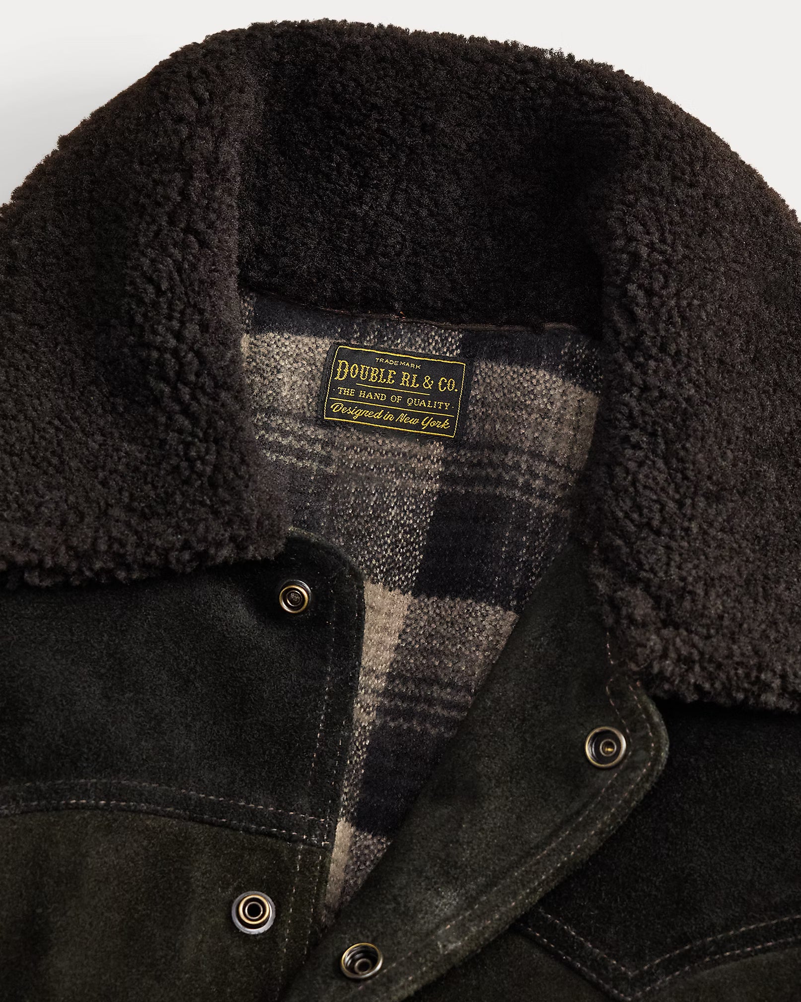 RRL Shearling-Collar Suede Western Jacket