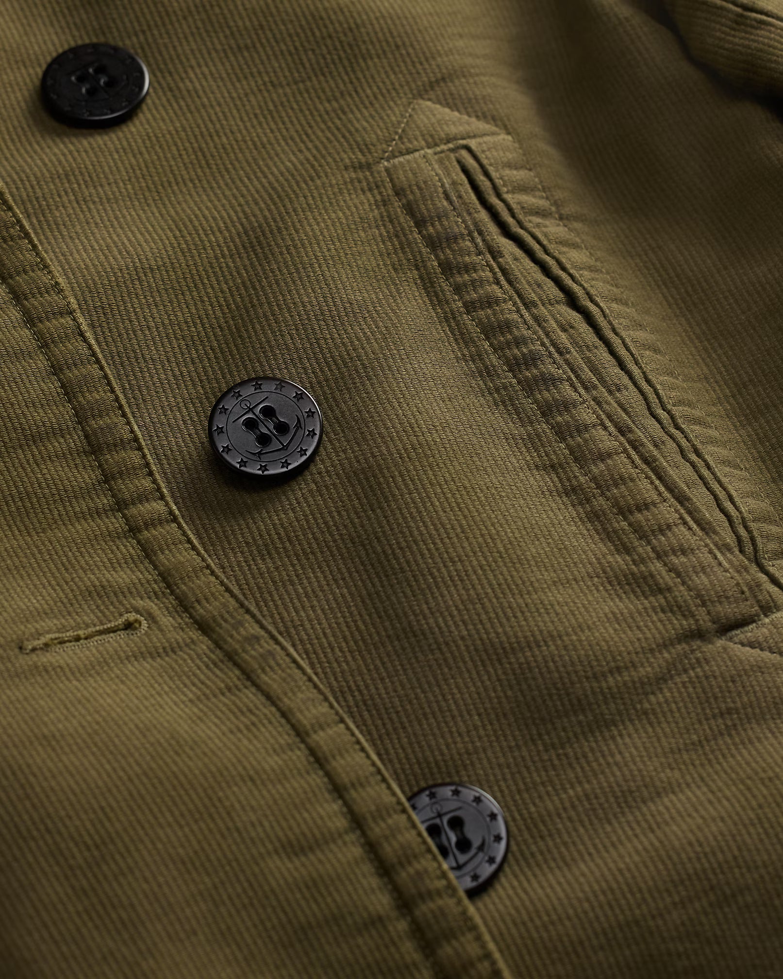 RRL Textured Cotton Peacoat