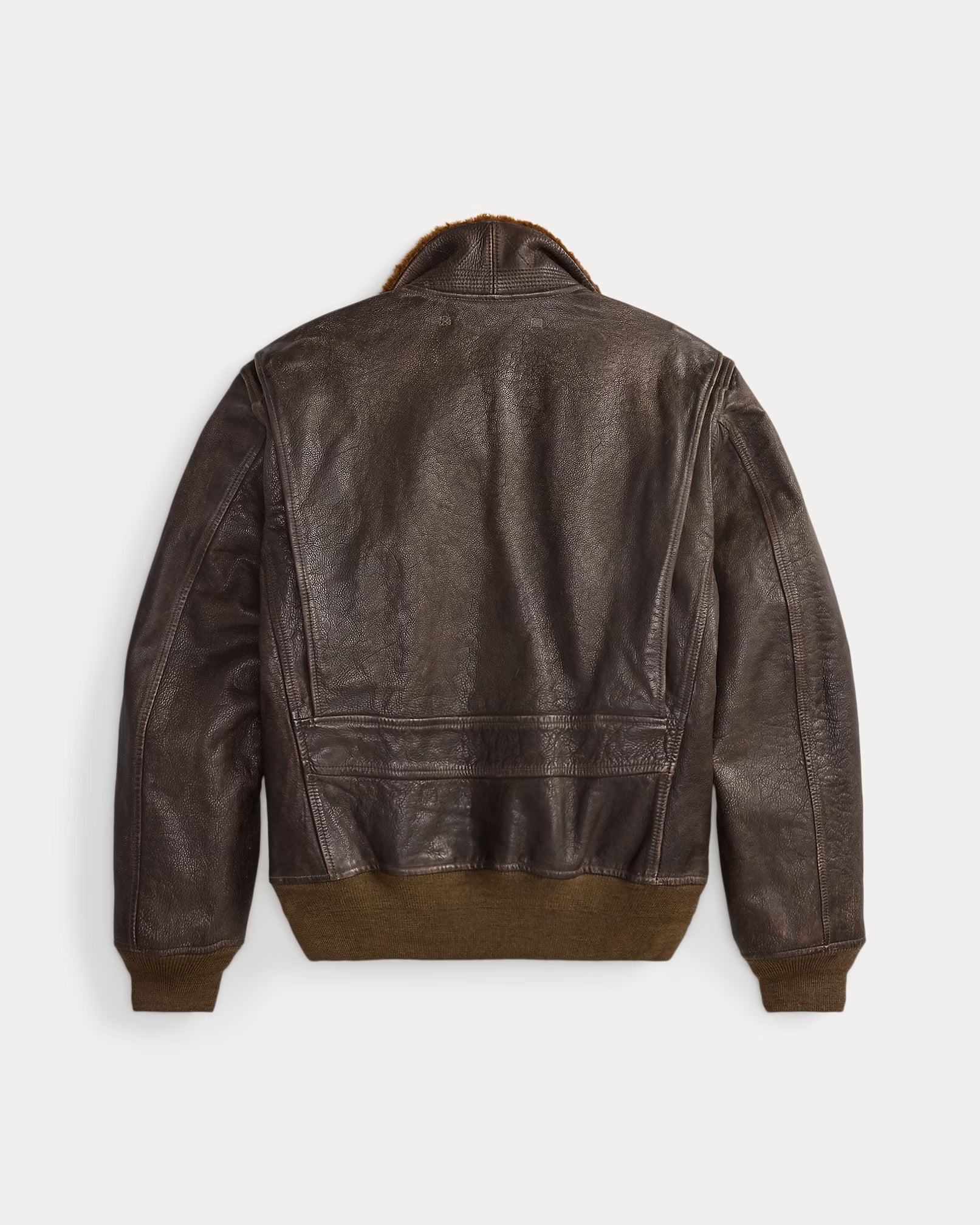 RRL Shearling-Collar Leather Flight Jacket