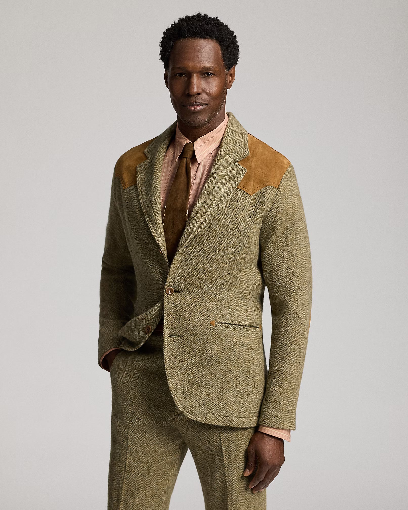 RRL Unconstructed Suede-Trim Sport Coat