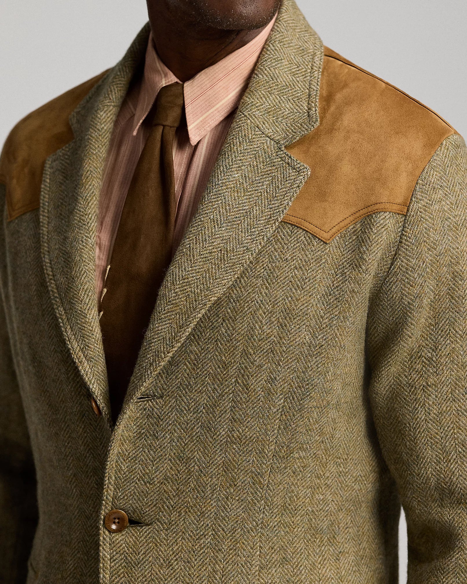 RRL Unconstructed Suede-Trim Sport Coat