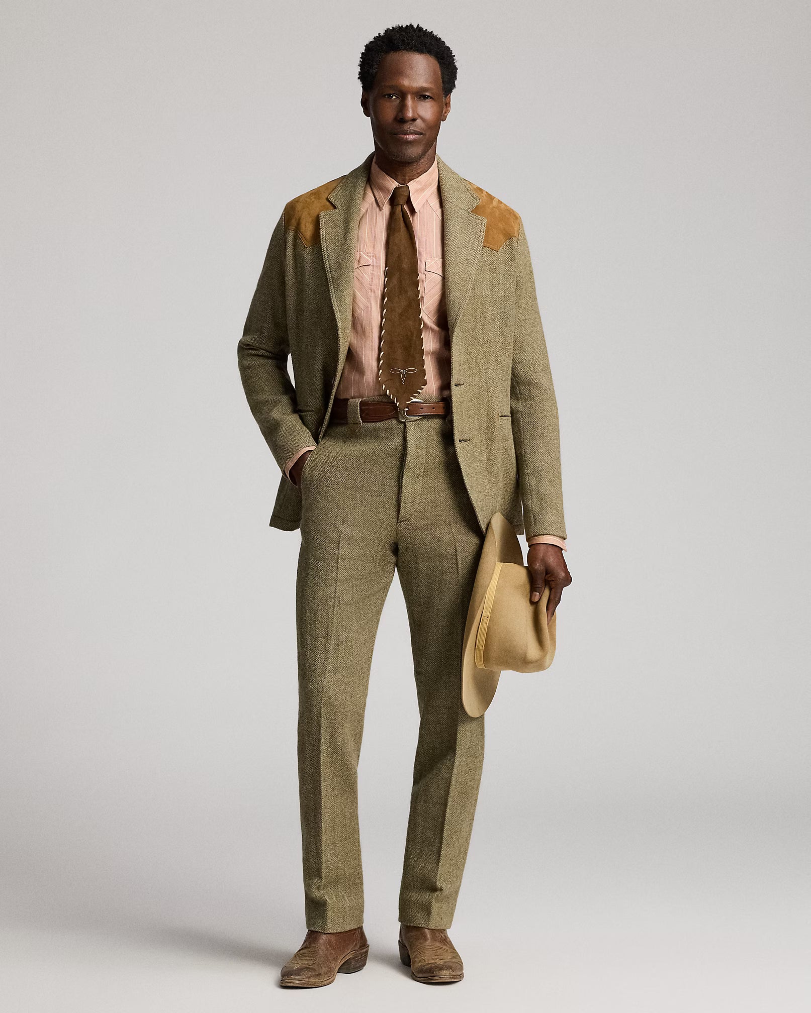 RRL Slim Fit Wool Herringbone Pant