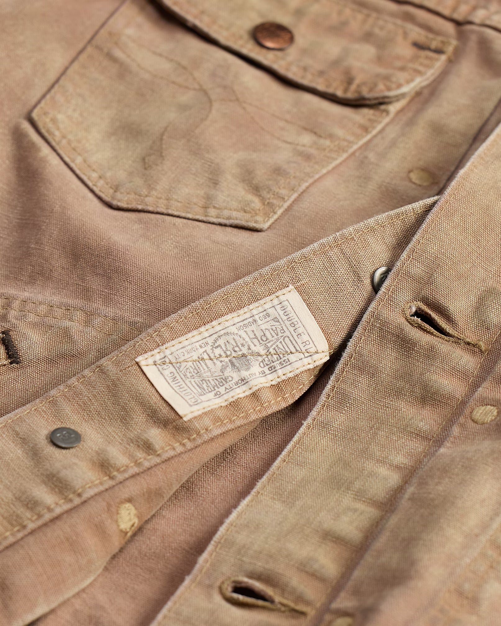 RRL Distressed Canvas Trucker Jacket