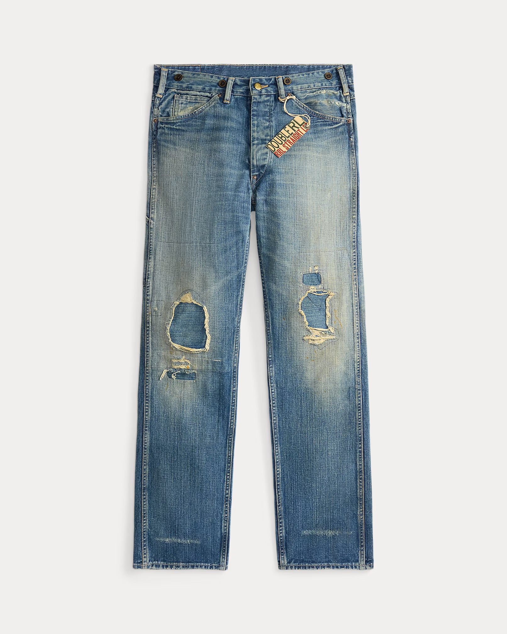 RRL Straight Fit Eastborough Distressed Jean