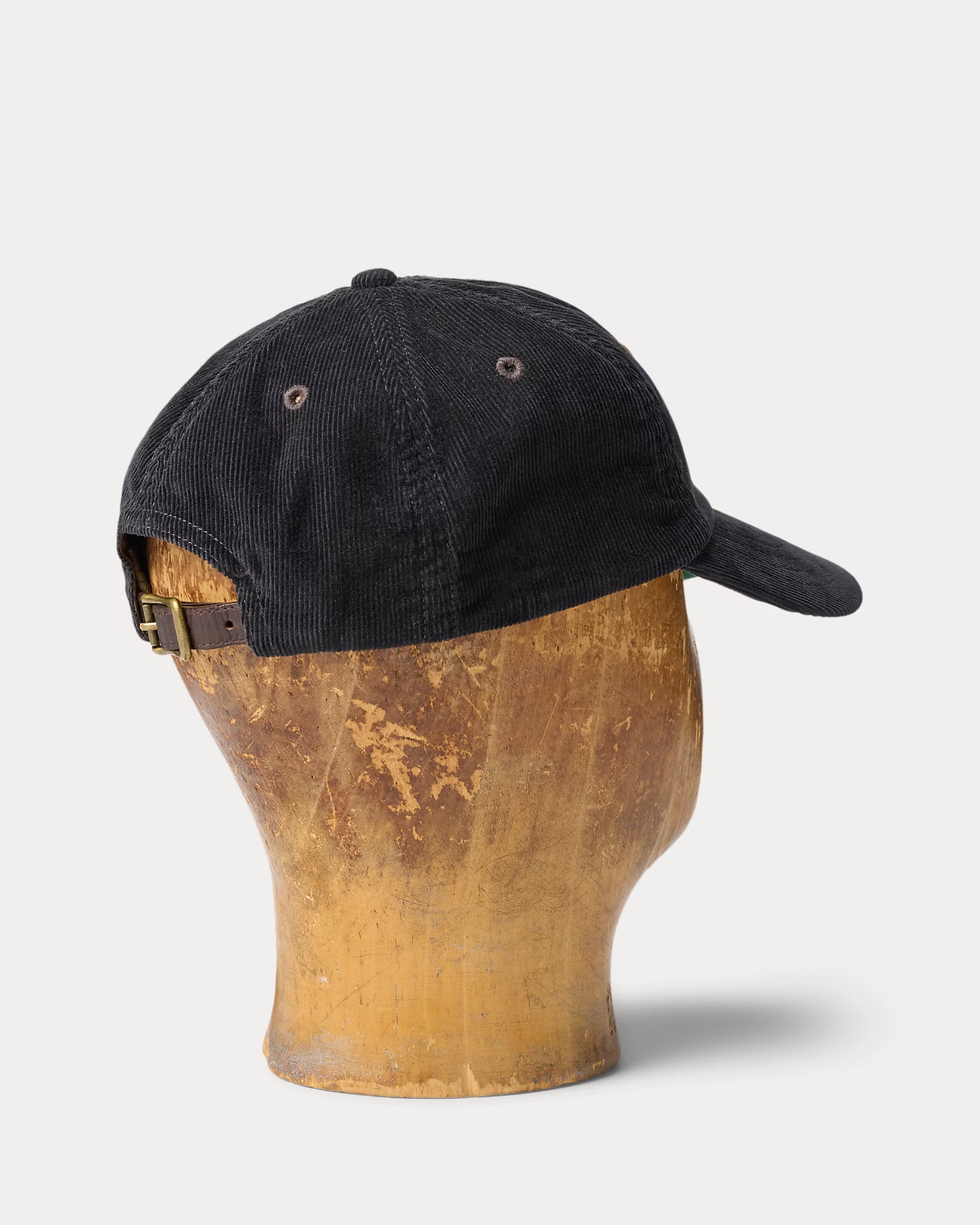 RRL Leather-Patch Corduroy Trucker Cap - Navy