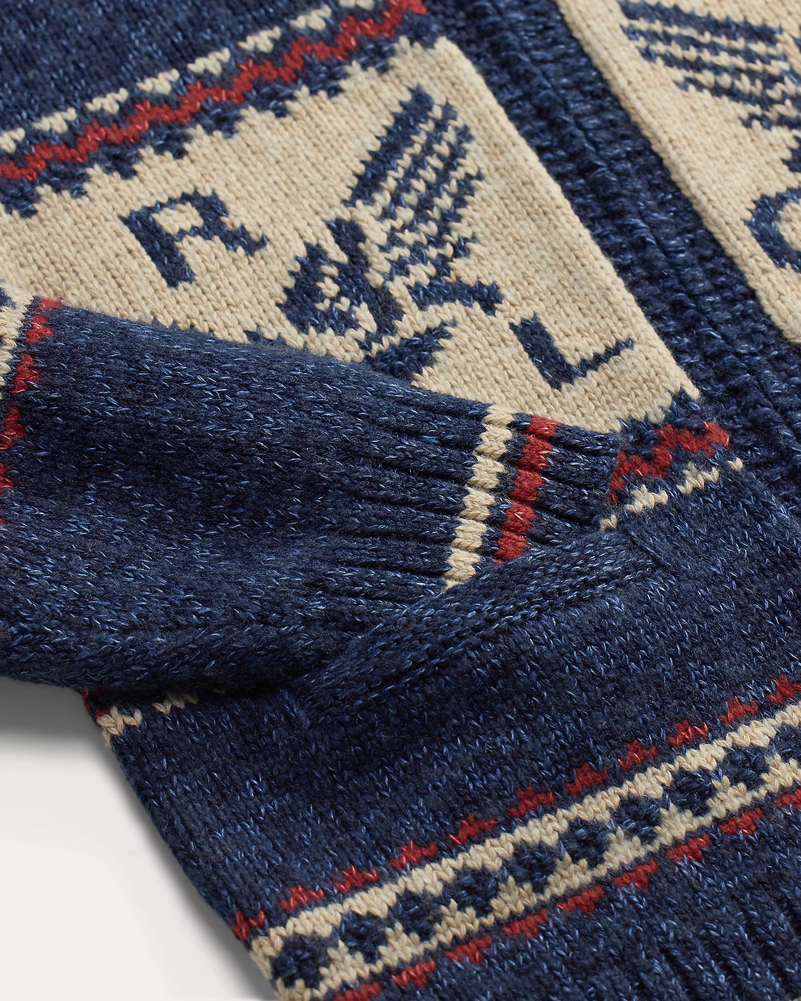 RRL Airplane-Graphic Full-Zip Cardigan