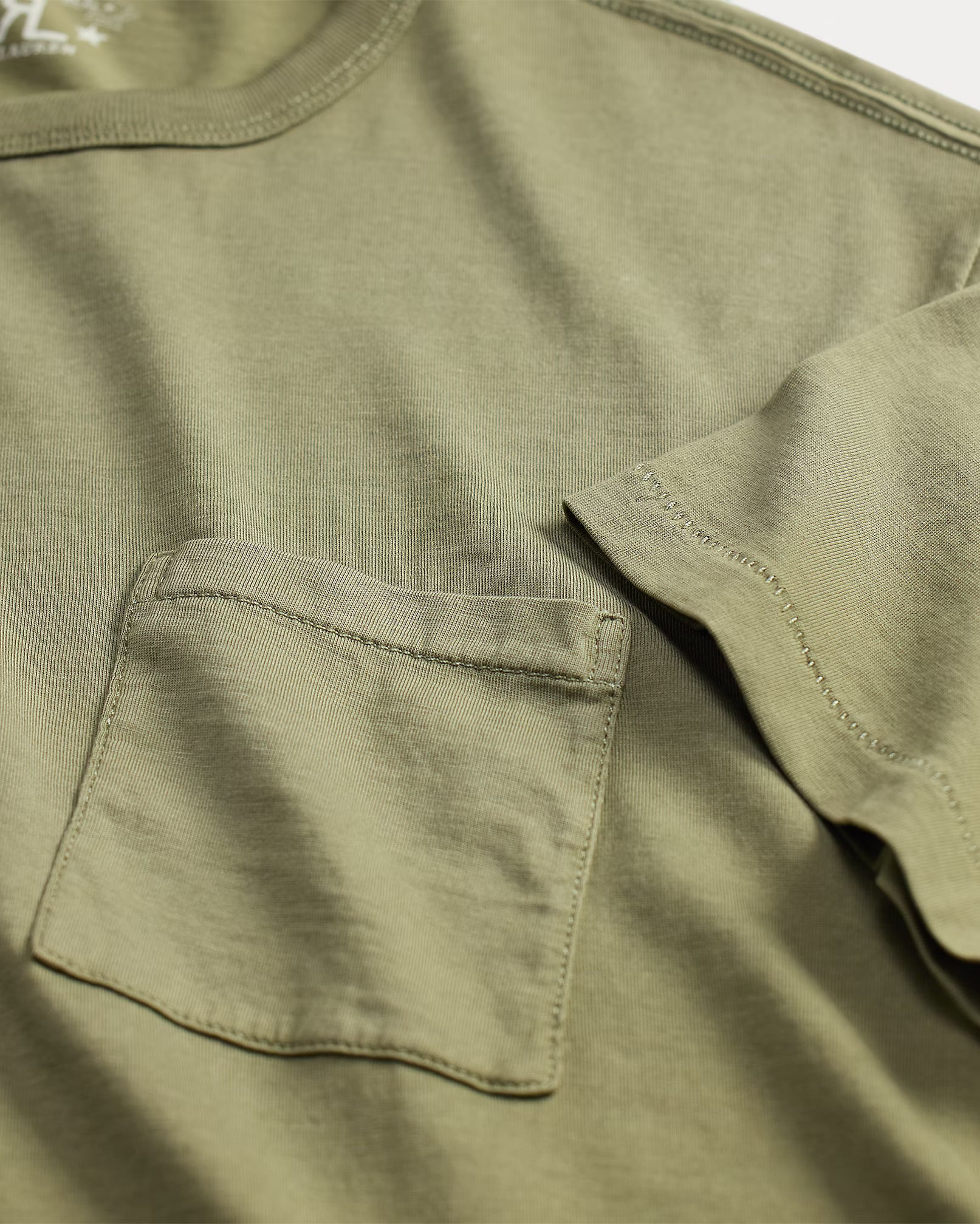 RRL Garment-Dyed Pocket T-Shirt - Valley Moss
