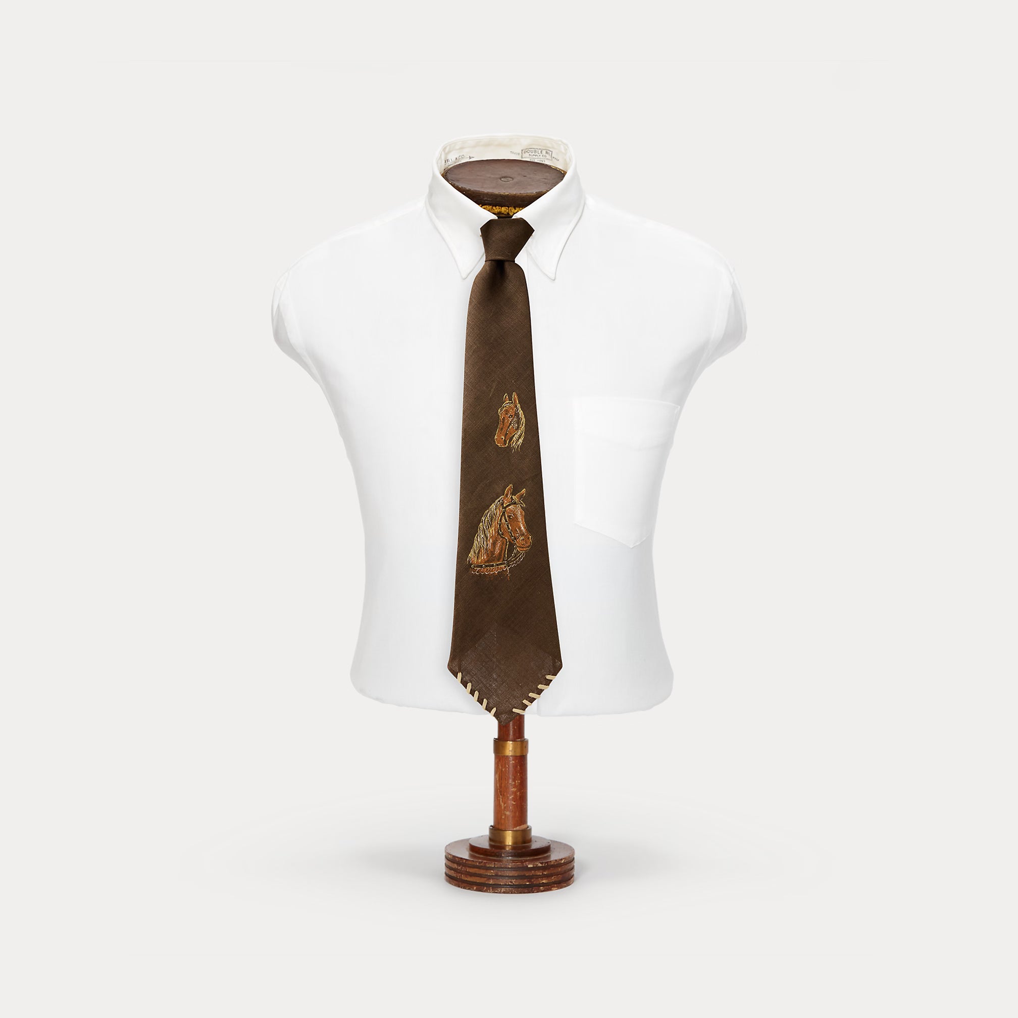 RRL Handmade Horse-Print Linen Tie