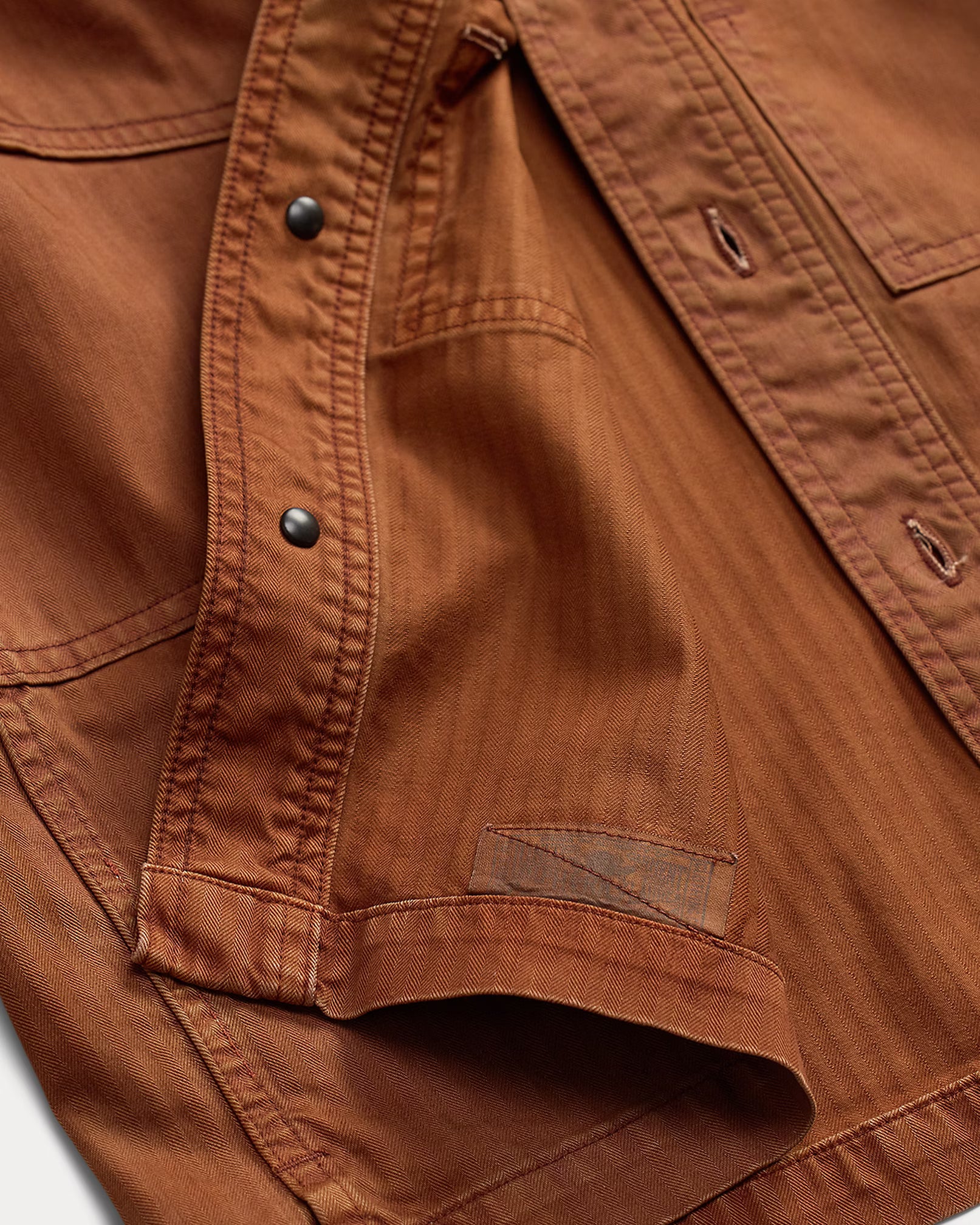 RRL Embroidered Herringbone Twill Overshirt