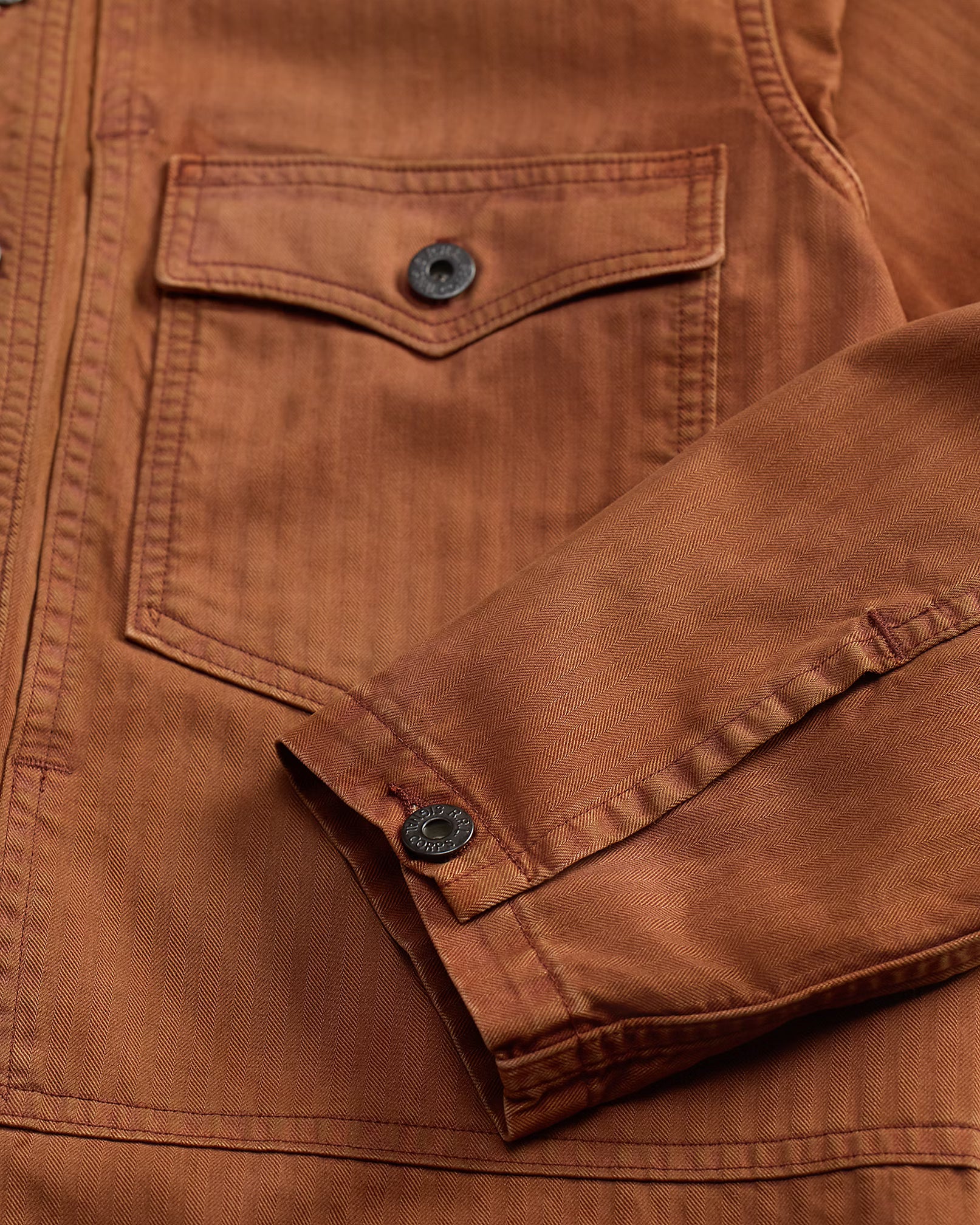 RRL Embroidered Herringbone Twill Overshirt