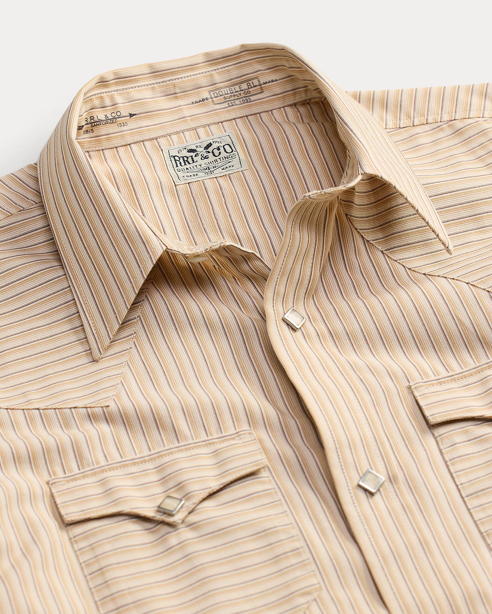 RRL Slim Fit Striped Western Shirt