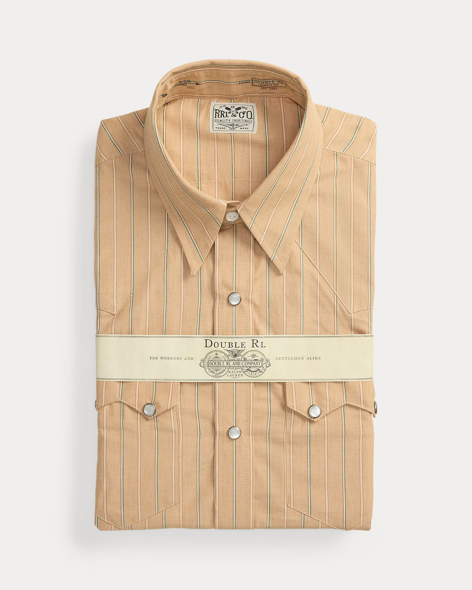 RRL Slim Fit French Cuff Western Shirt