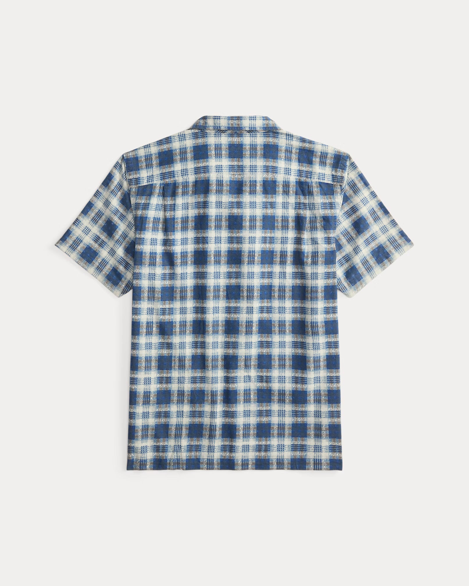 RRL Plaid-Print Brushed Camp Shirt