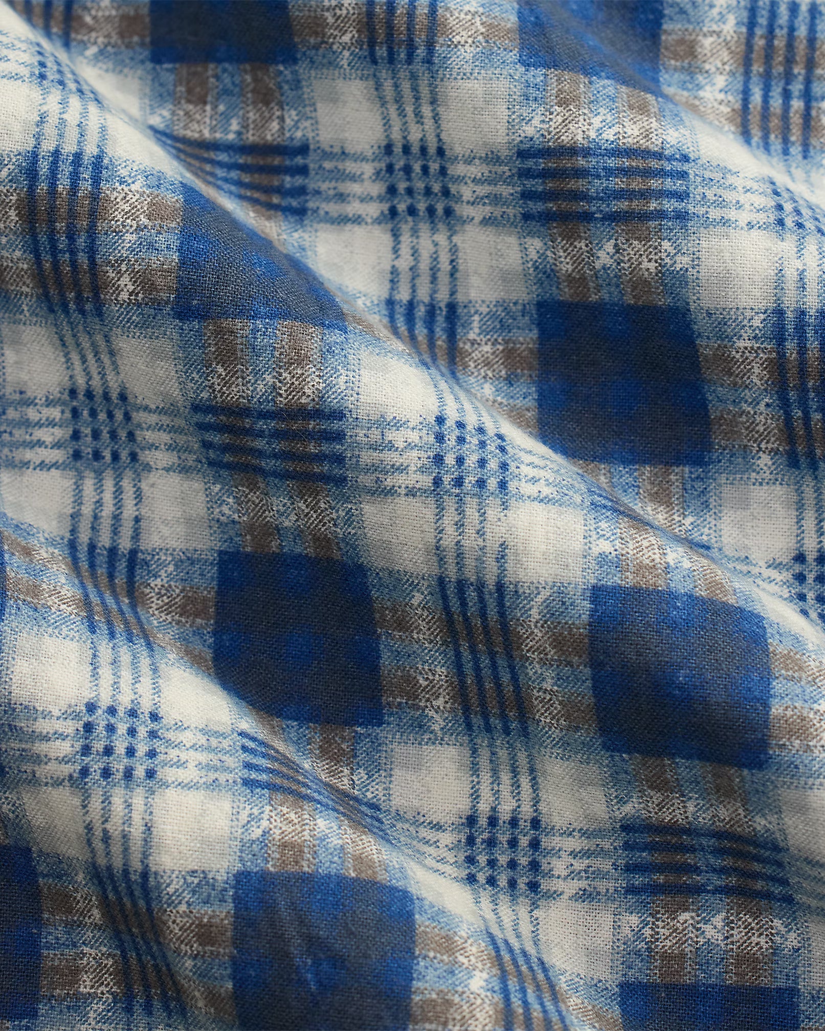 RRL Plaid-Print Brushed Camp Shirt