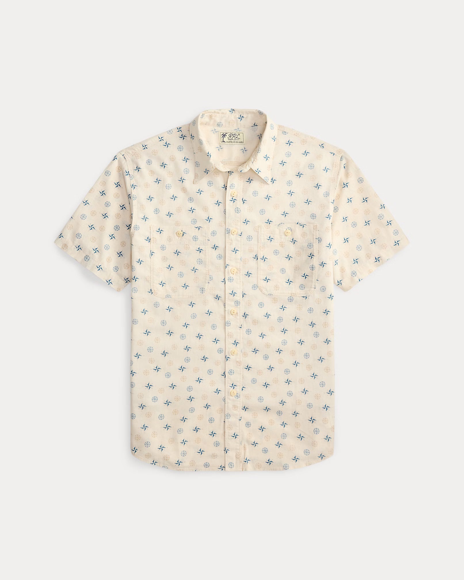 RRL Nautical-Print Linen-Cotton Workshirt