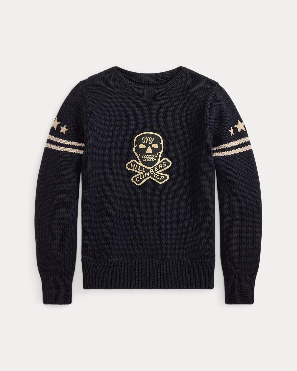 RRL Skull-Patch Wool Sweater