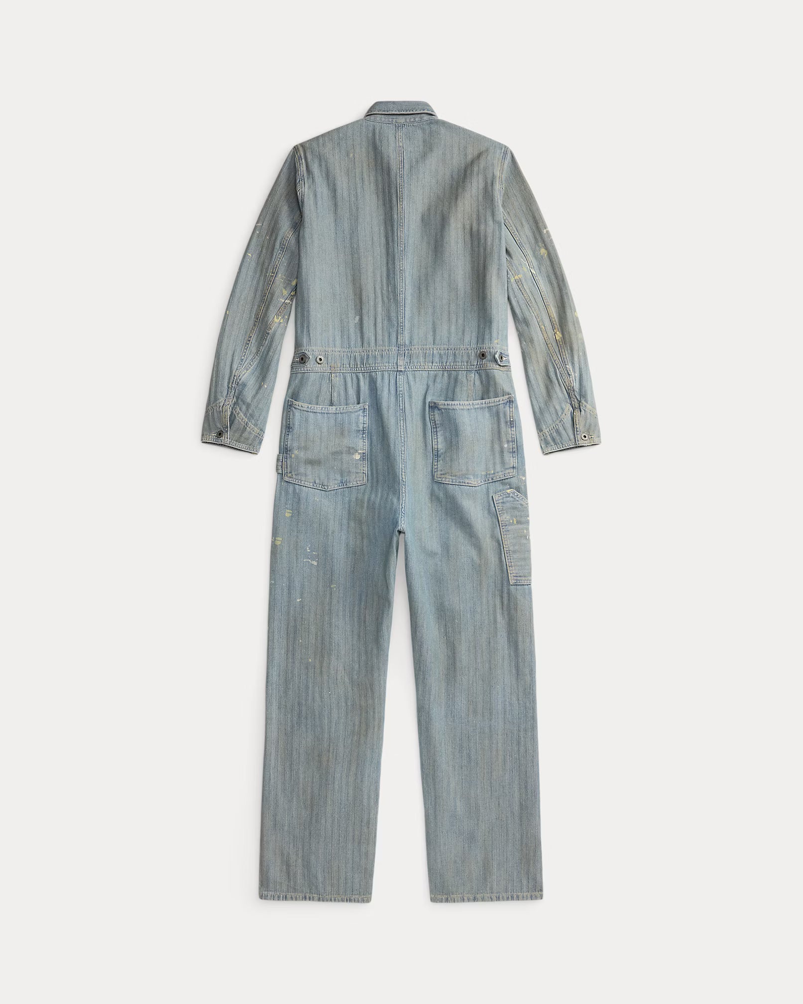 RRL Distressed Indigo Herringbone Coverall