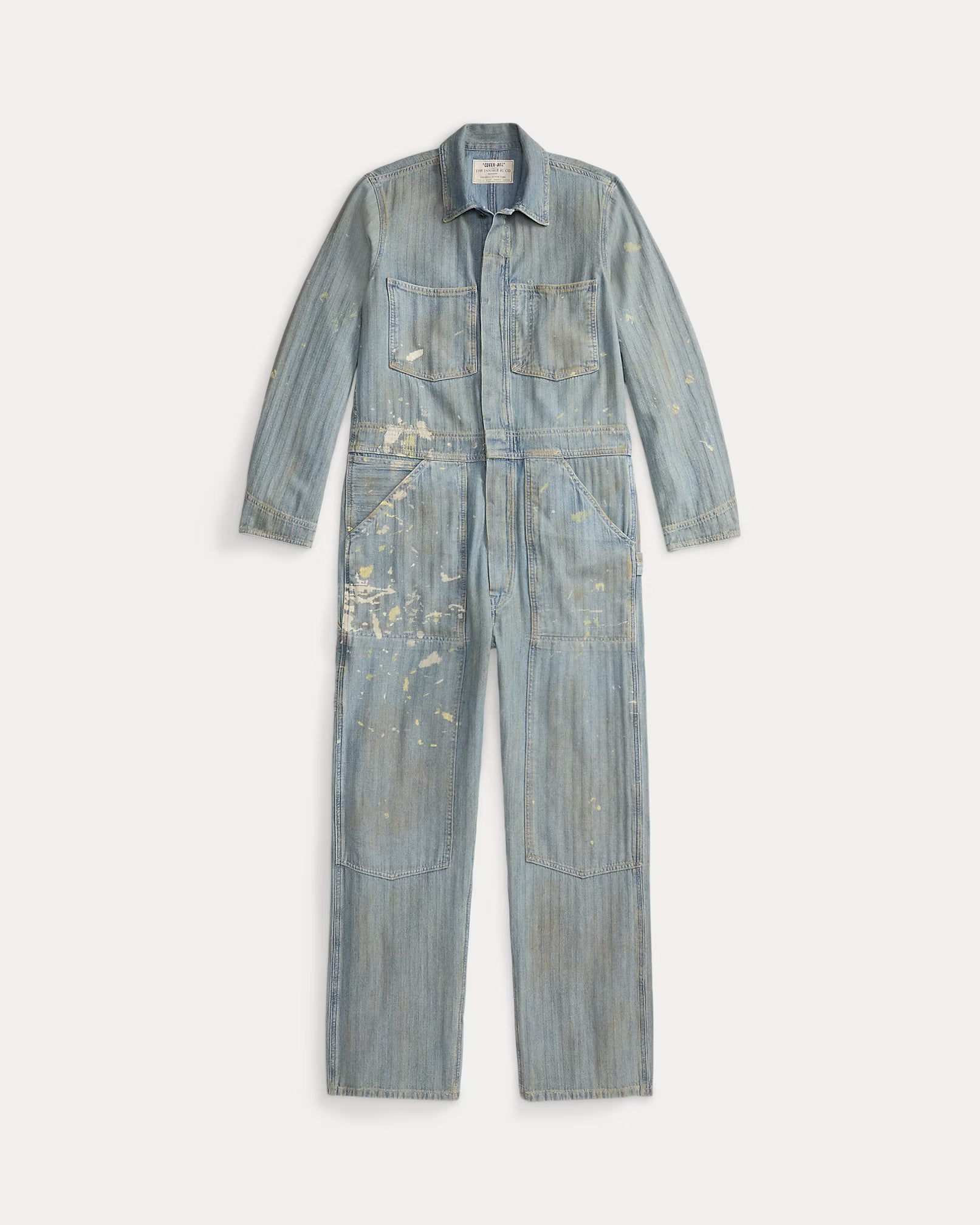 RRL Distressed Indigo Herringbone Coverall