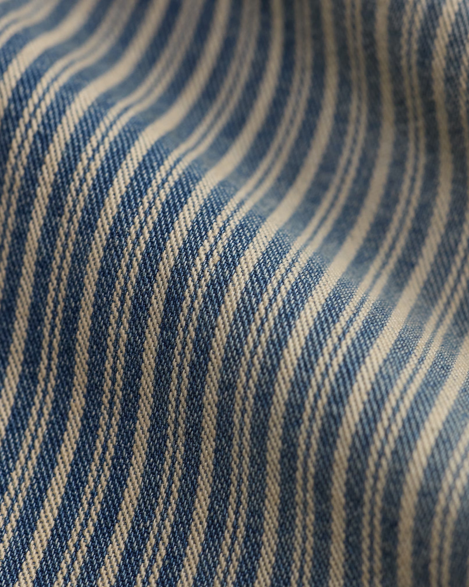RRL Indigo Striped Twill Overall