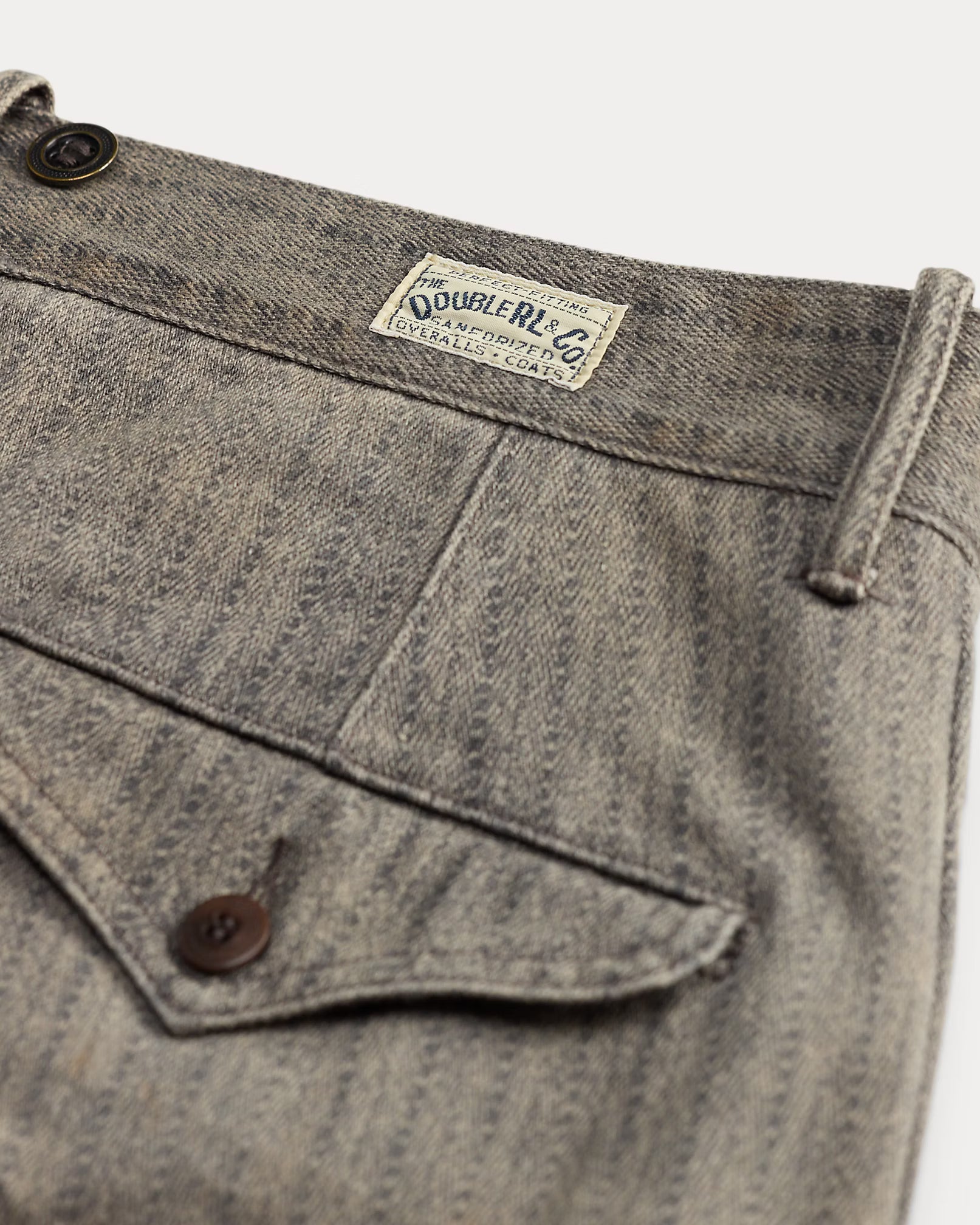 RRL Engineer Fit Herringbone Print Pants