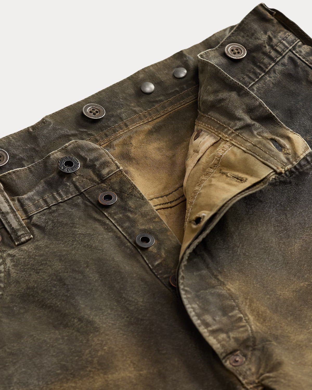 RRL Straight Fit Distressed Canvas Workpant