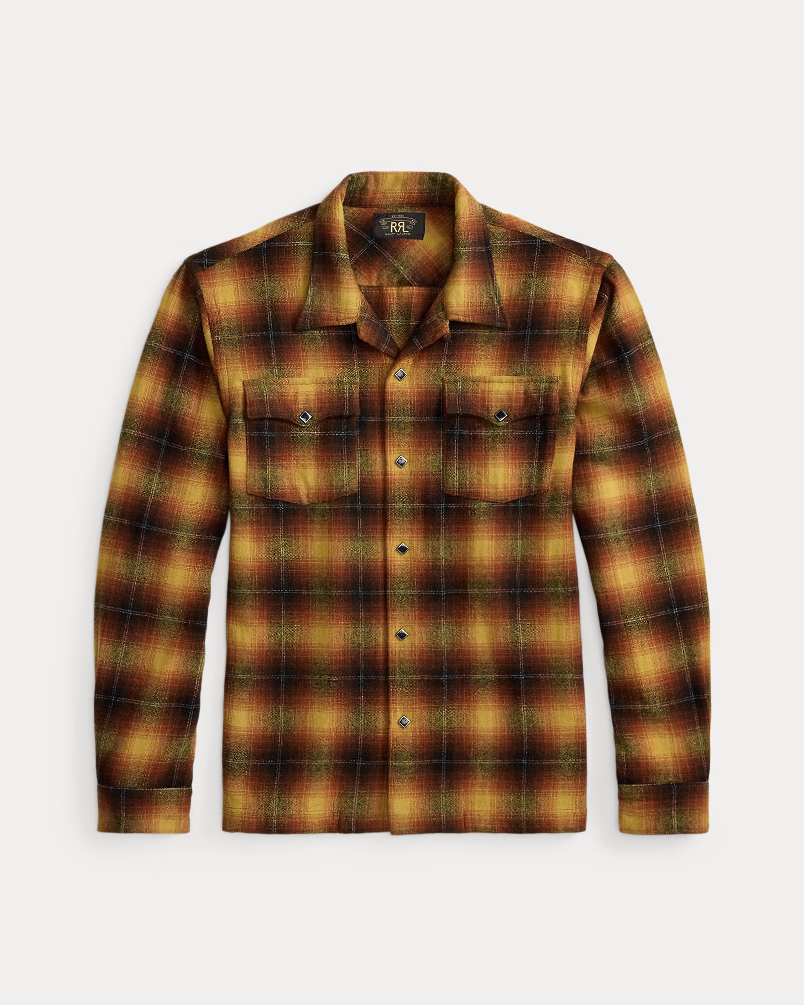 RRL Plaid Wool-Blend Camp Shirt