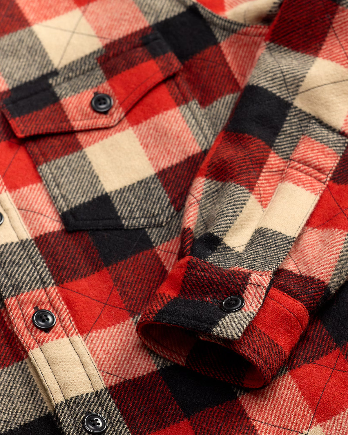 RRL Quilted Plaid Wool Overshirt