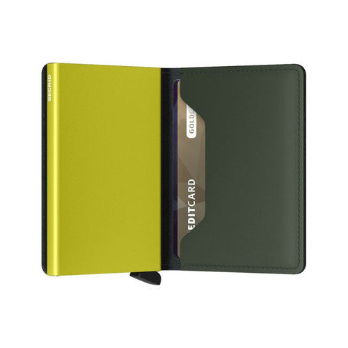 Slimwallet - Matte Grey & Lime