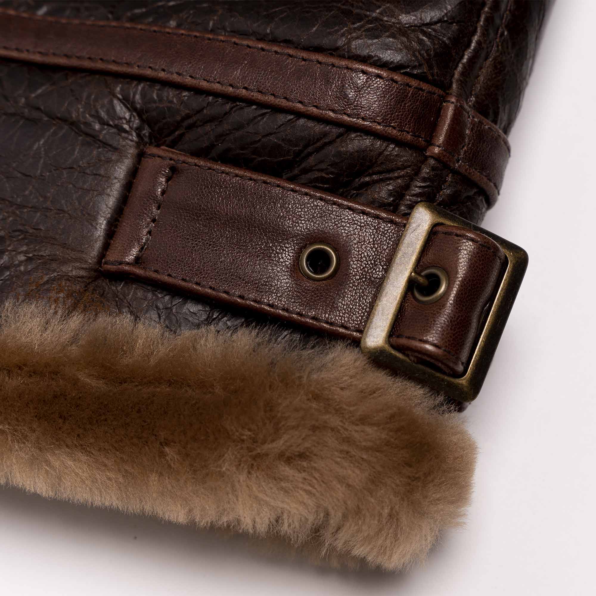 “Aviatore” B-3 Seal Brown Shearling Jacket