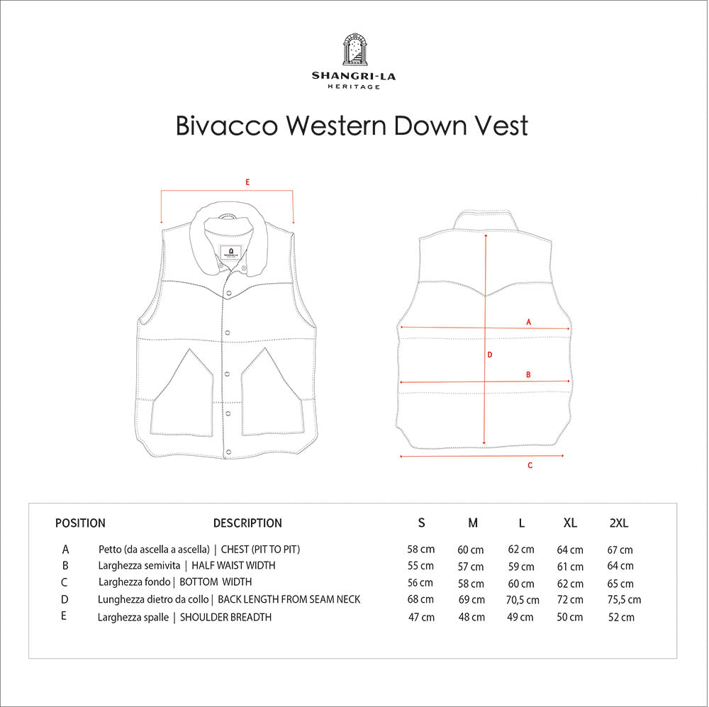“Bivacco” Testa di Moro suede Western Down Vest