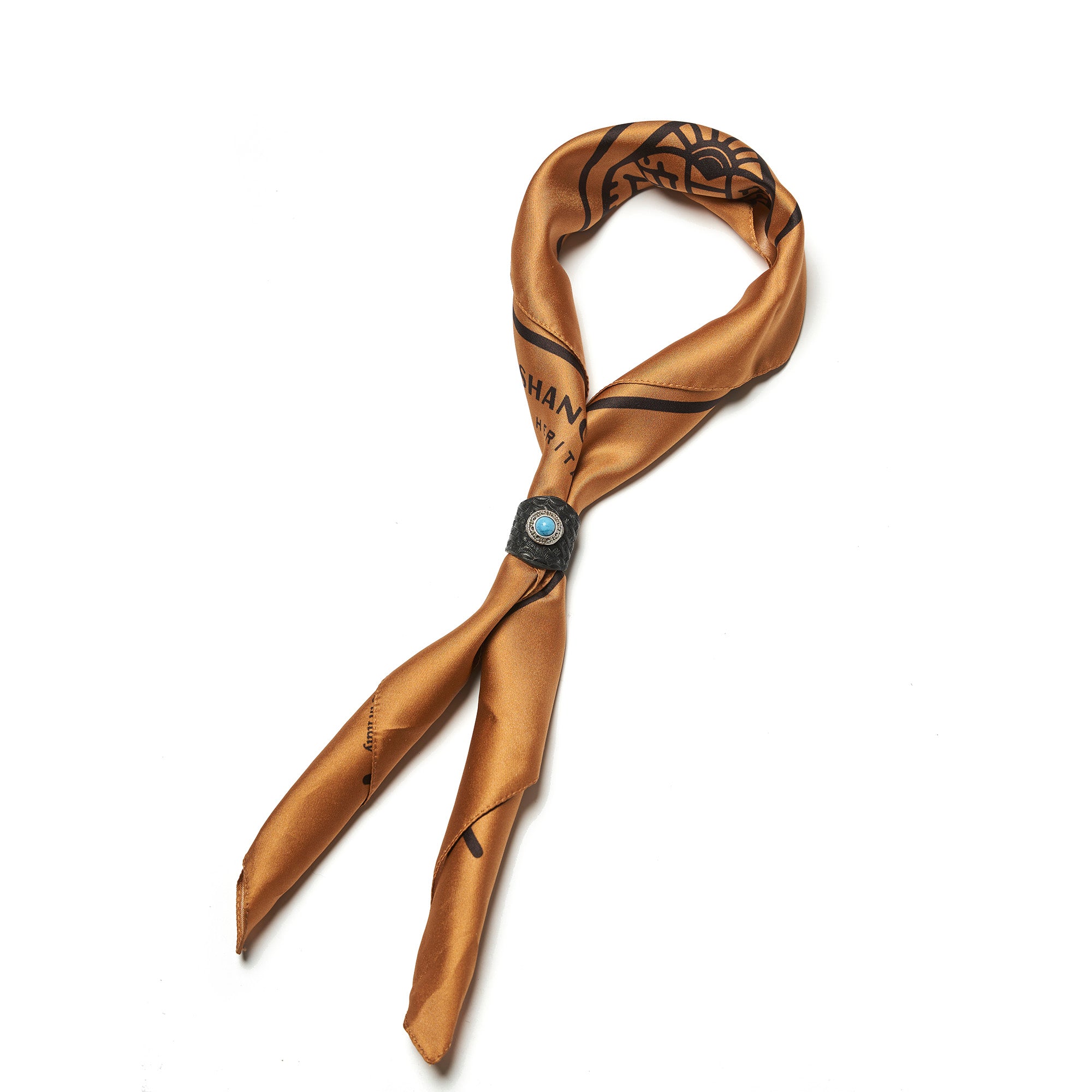 “Turquoise” Leather Bandana Slider