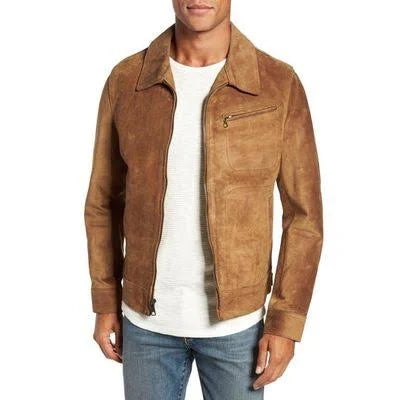 Schott 370 "Duke" Suede Unlined Rough Out Cowhide Jacket