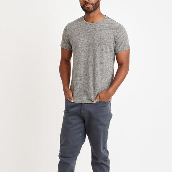 Signature Crew Tee in Flax Grey