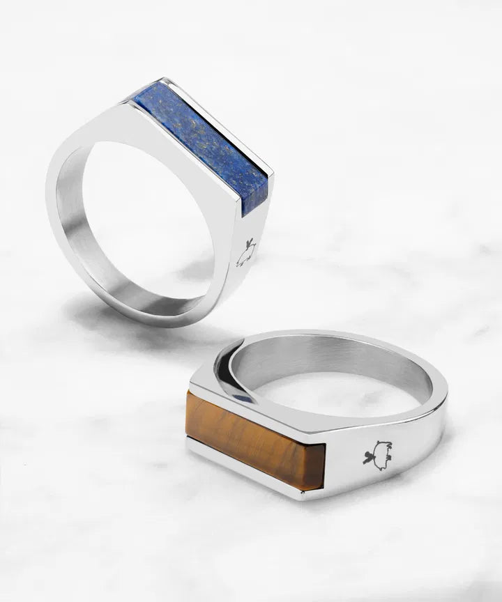Signet Ring 7mm Lapis-Lazuli | Silver