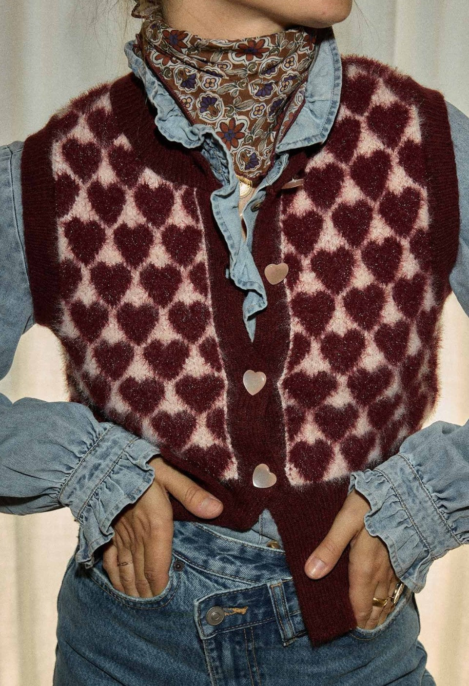 Small Bijou Rubis Scarf