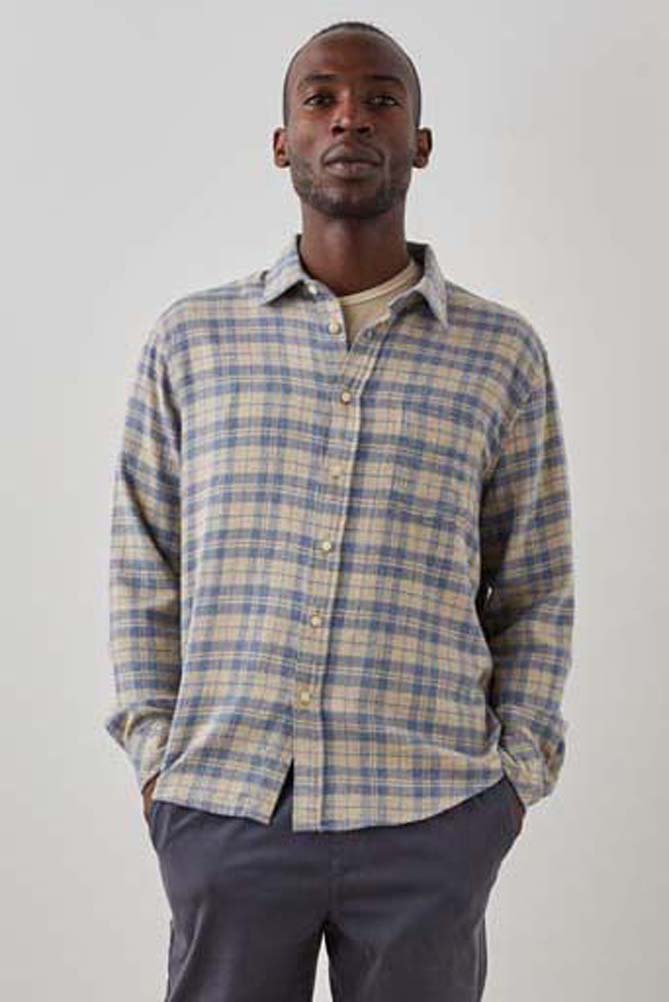 LENNOX SHIRT - OATMEAL ATLANTIC HEATHER