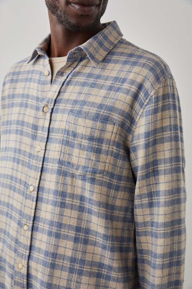 LENNOX SHIRT - OATMEAL ATLANTIC HEATHER