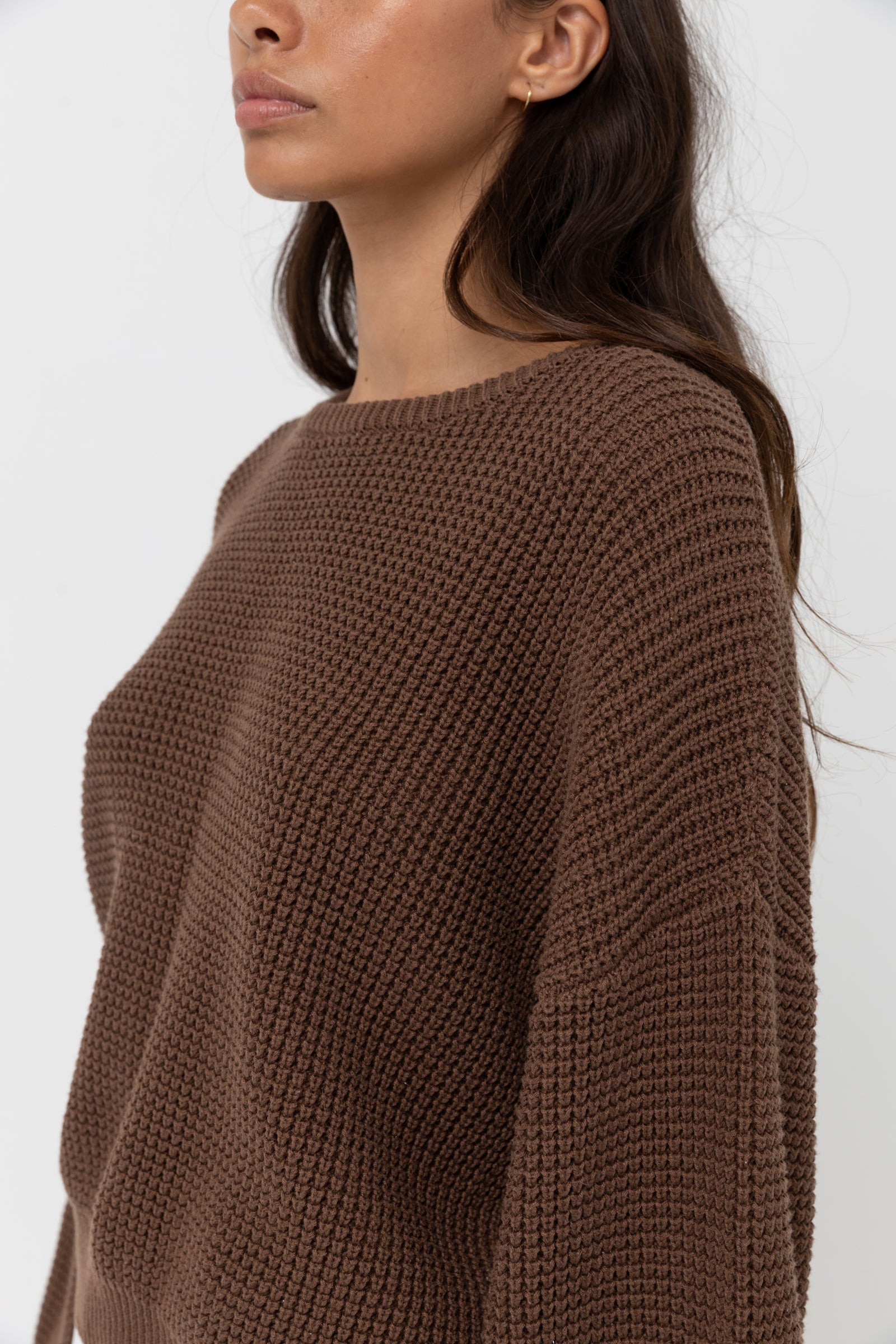 Classic Knit Jumper - Chocolate